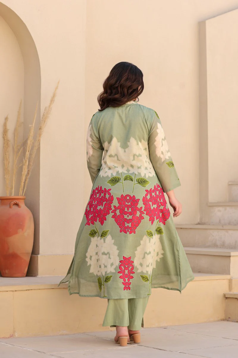 Aaira Mul Cotton A-line Pant Set - Image 6