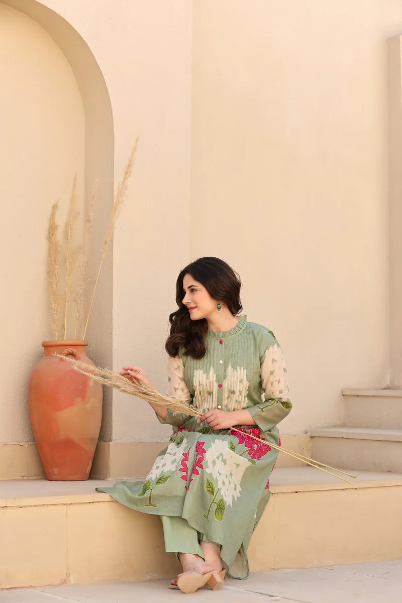 Aaira Mul Cotton A-line Pant Set - Image 8