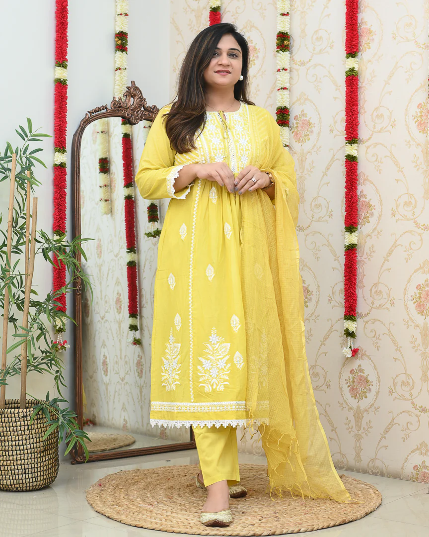 Aanya Premium Cotton Embroidered Pant set - Image 10