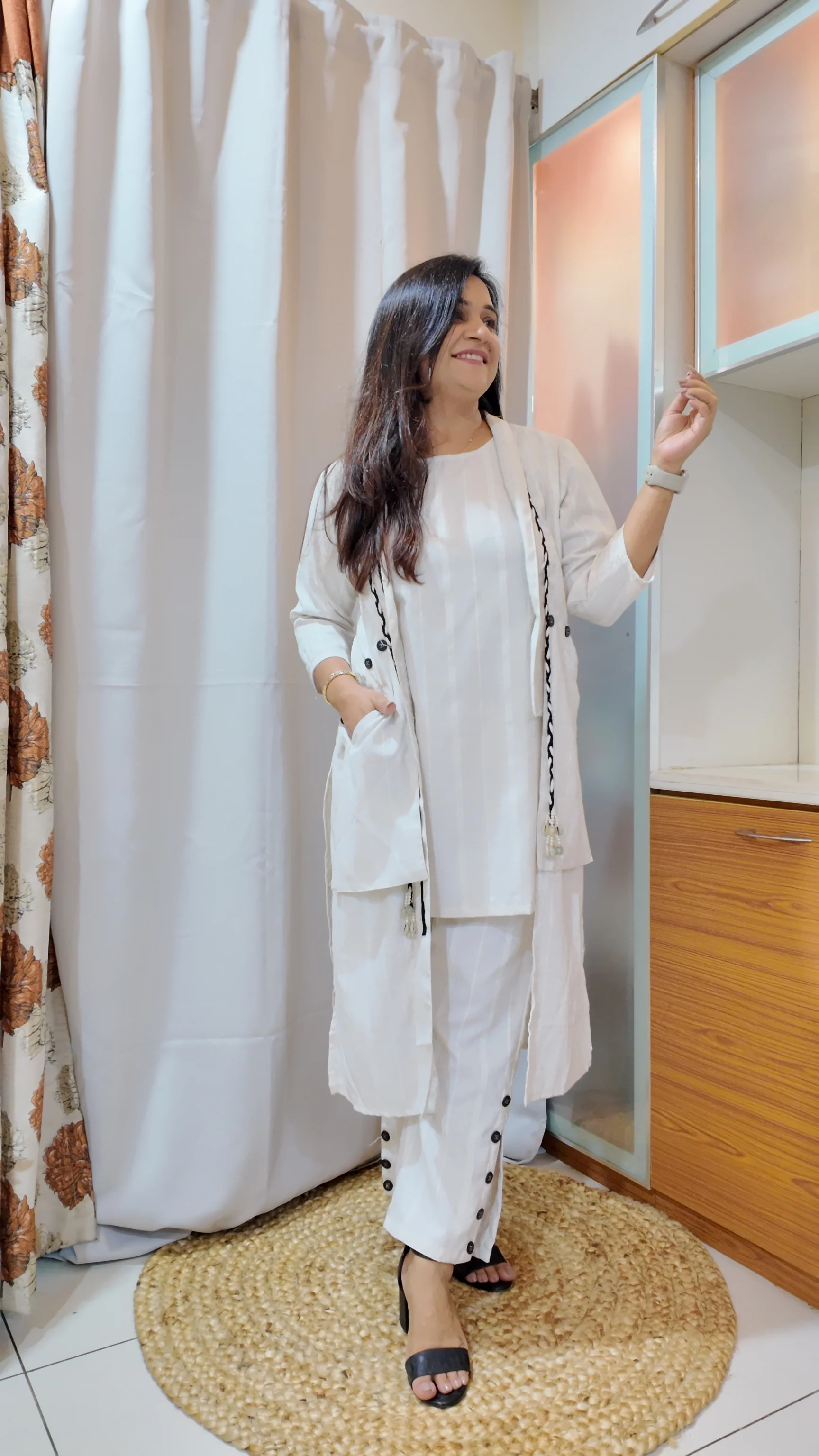 Aarna Cotton Long Shrug Coord set - Image 3