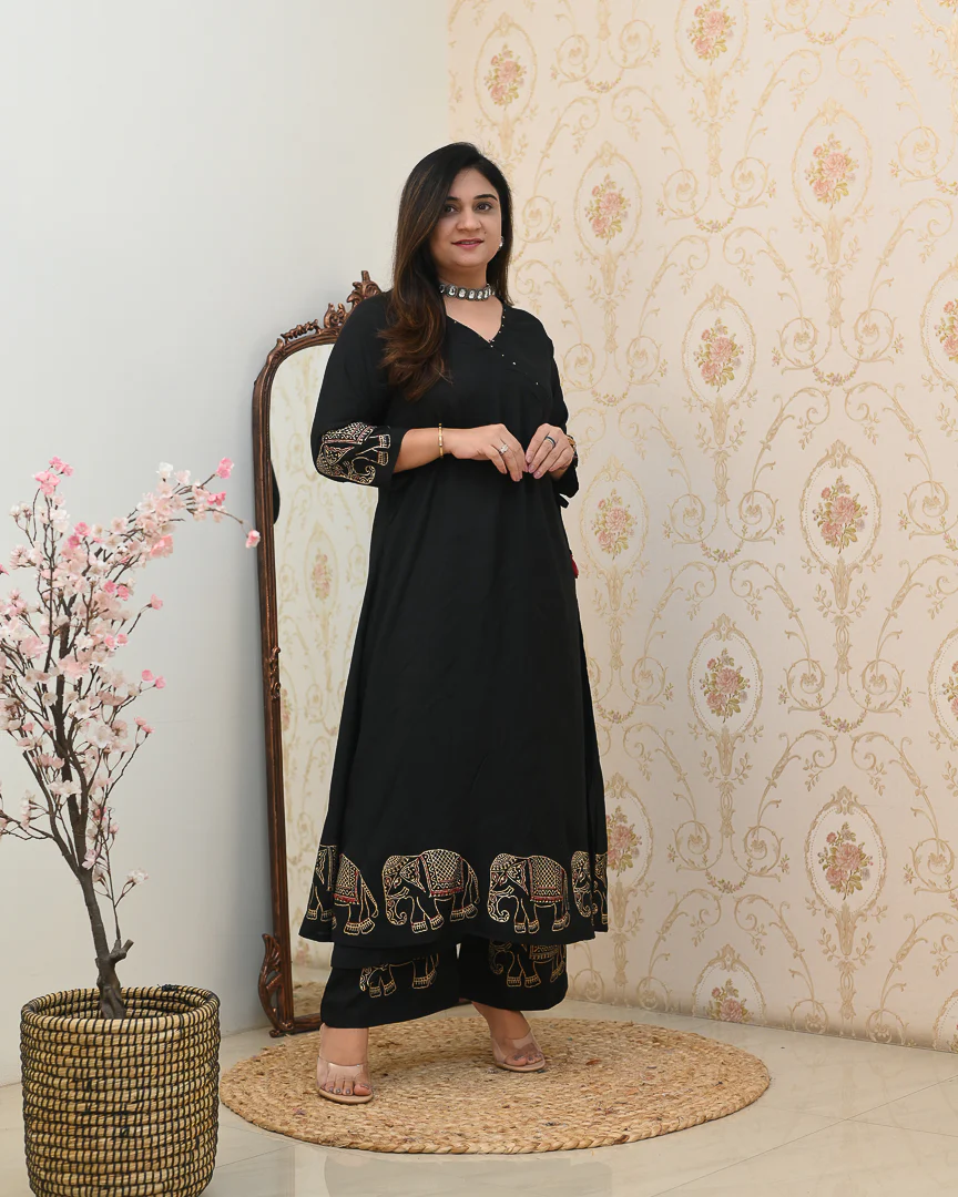 Aashna Muslin A-line plazo Coord Set - Image 7