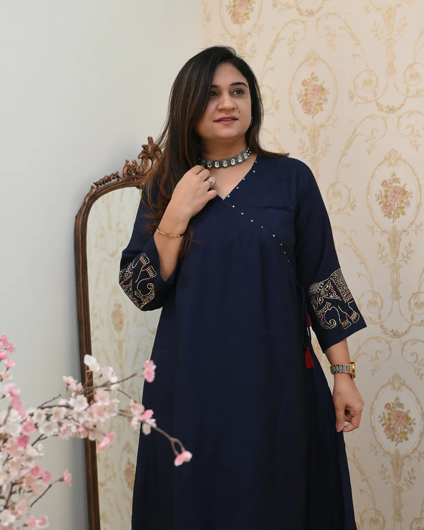 Aashna Muslin A-line plazo Coord Set - Image 8
