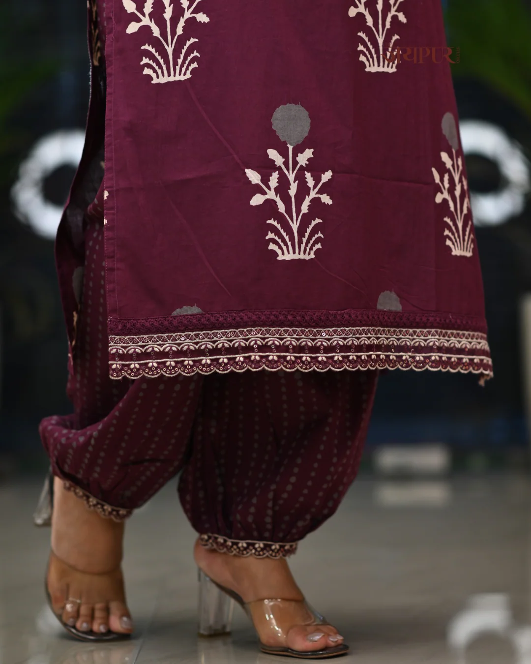Abiya Cotton Embroidered Afgani Set - Image 6