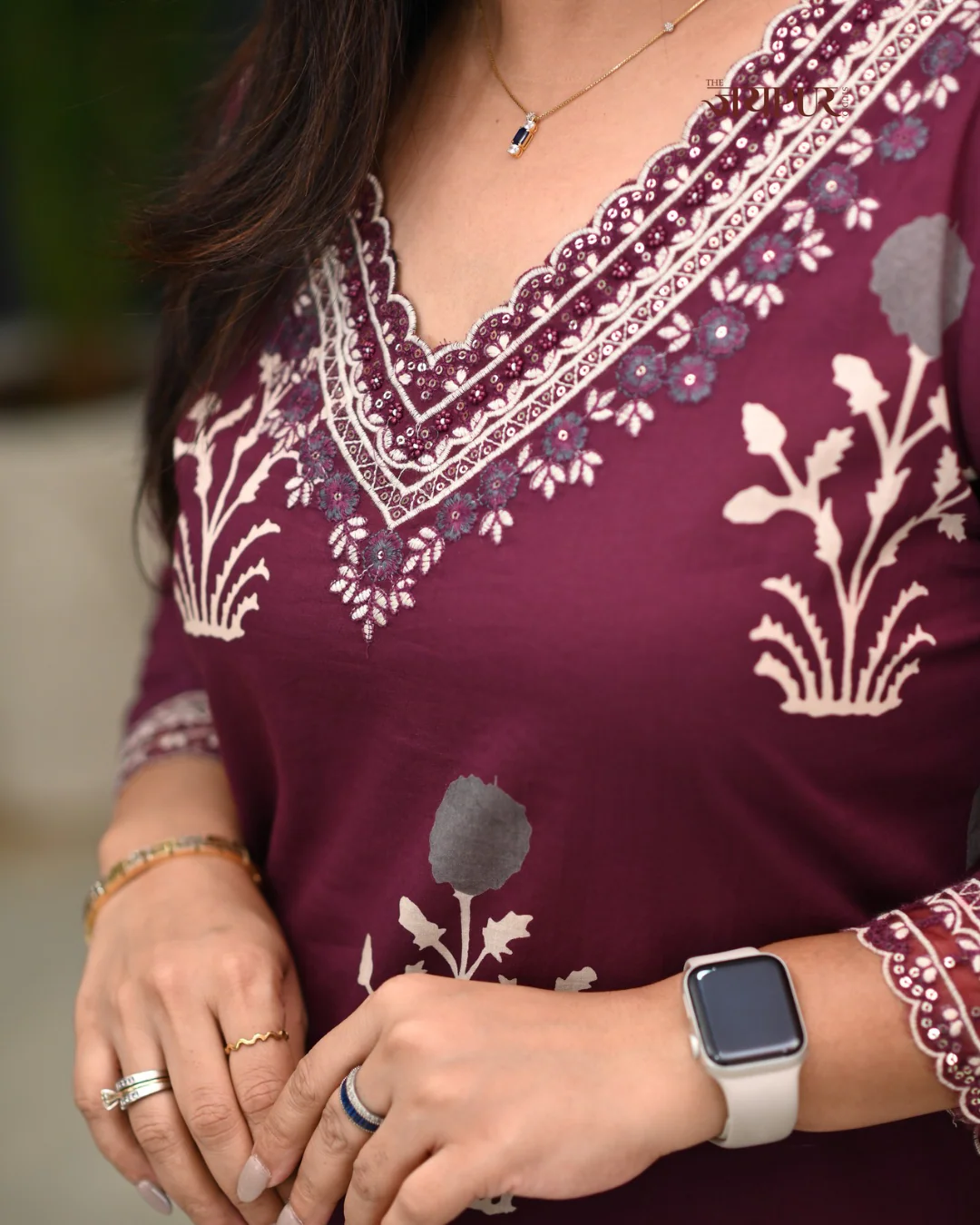 Abiya Cotton Embroidered Afgani Set - Image 8