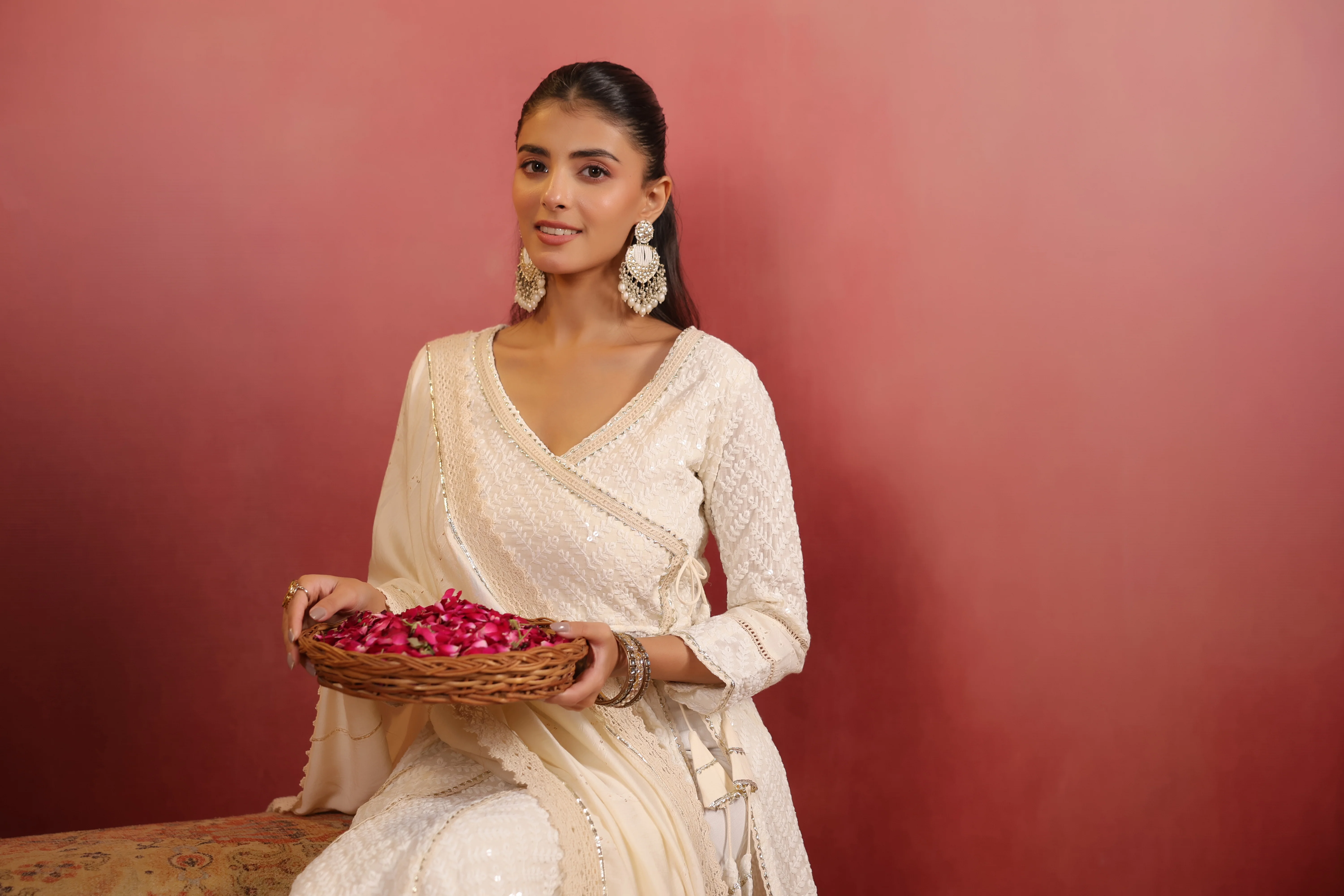 Ada Cotton Sciffili Embroidered Anarkali Set - Image 11