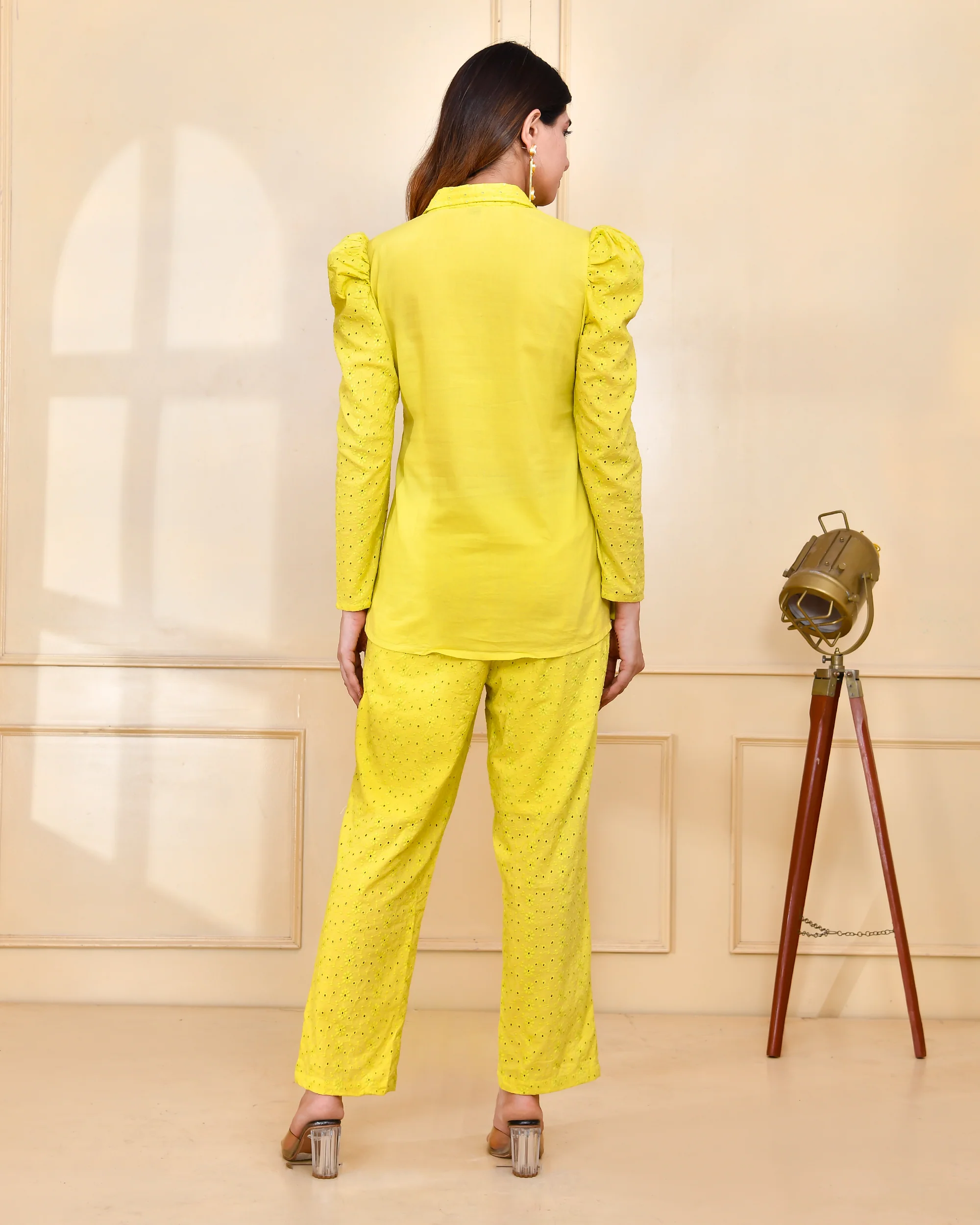 Adams Sciffili Cotton Coord Set Yellow - Image 4