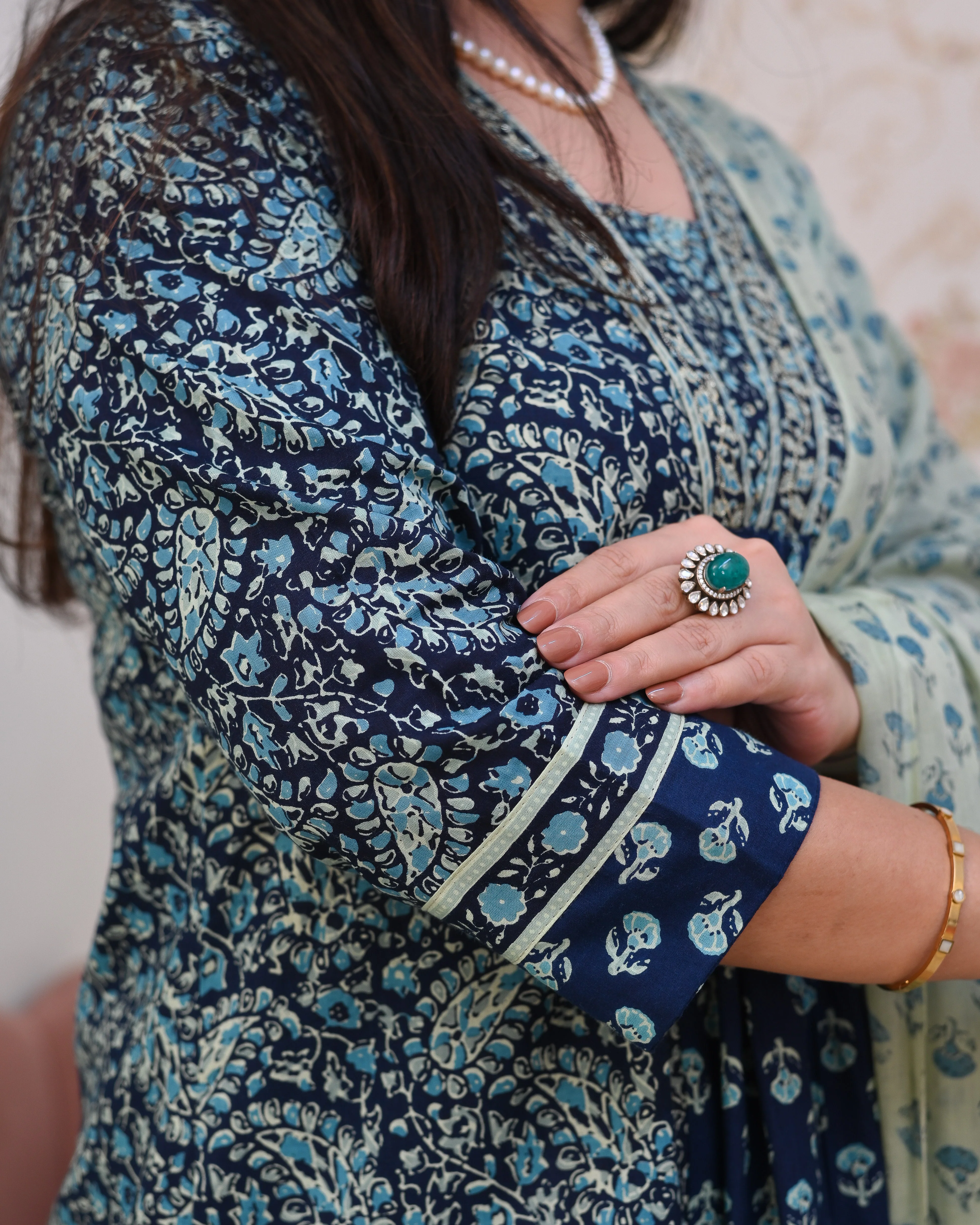 Ajrakh Cotton A-line Divider Set - Image 11