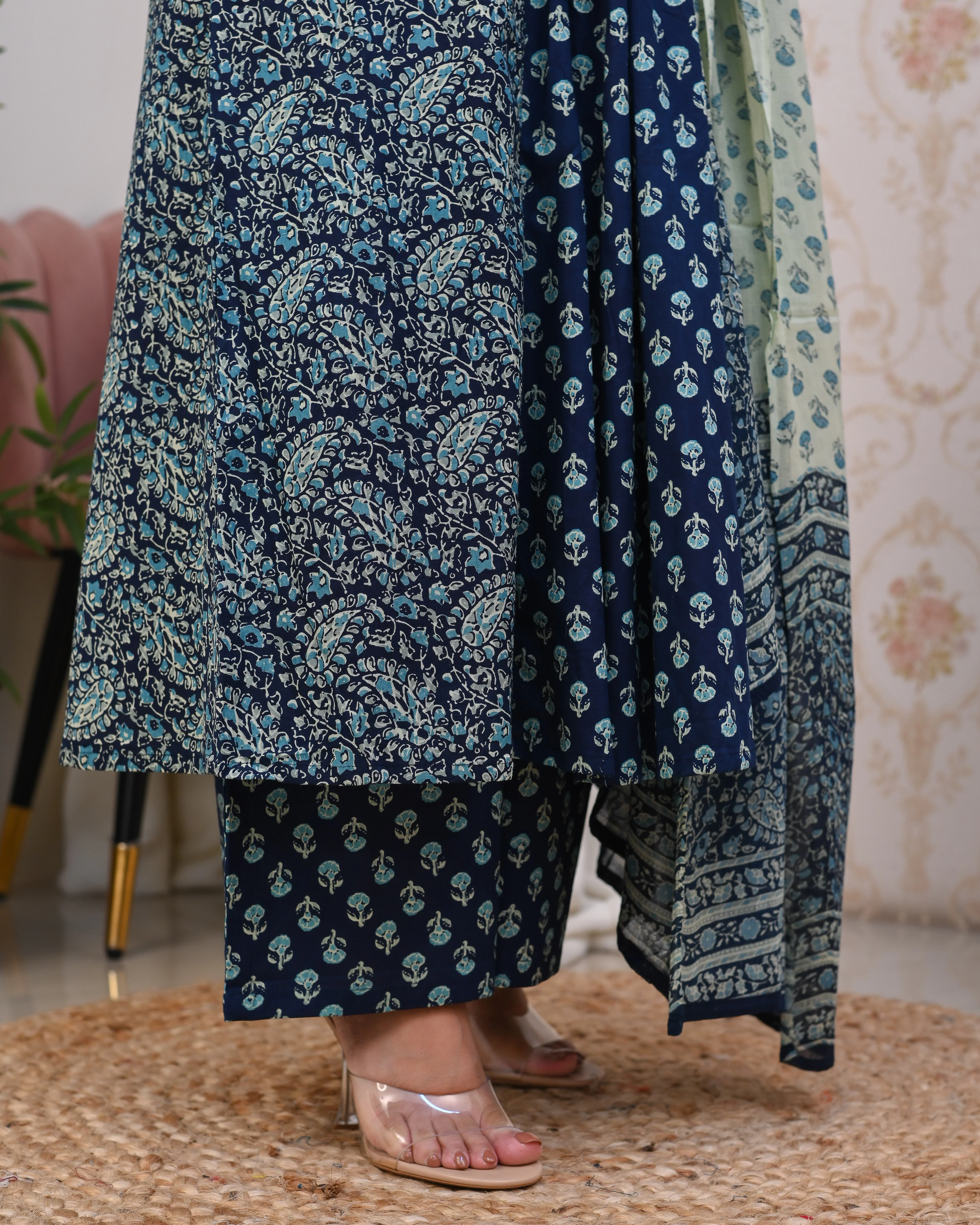 Ajrakh Cotton A-line Divider Set - Image 12