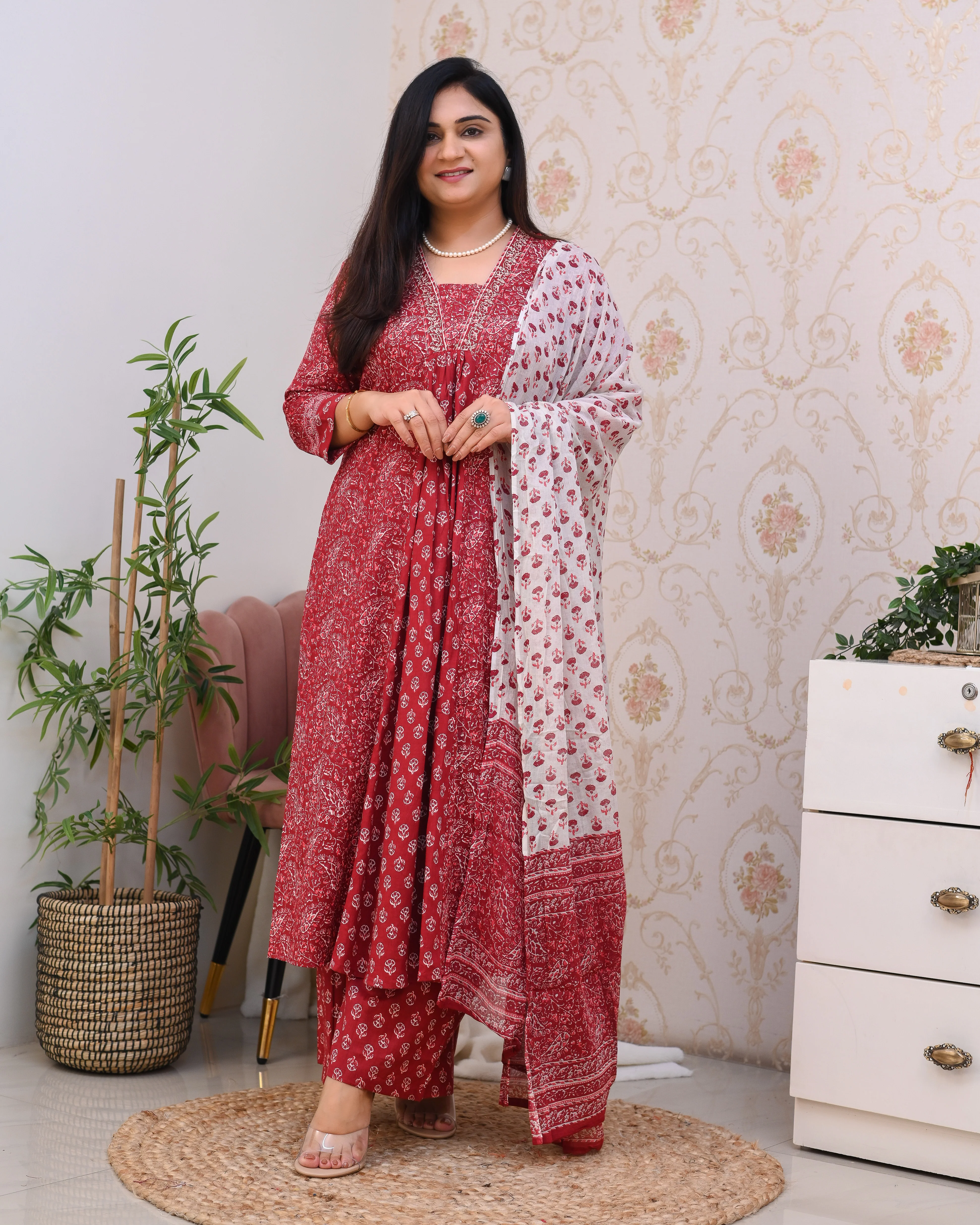Ajrakh Cotton A-line Divider Set - Image 4