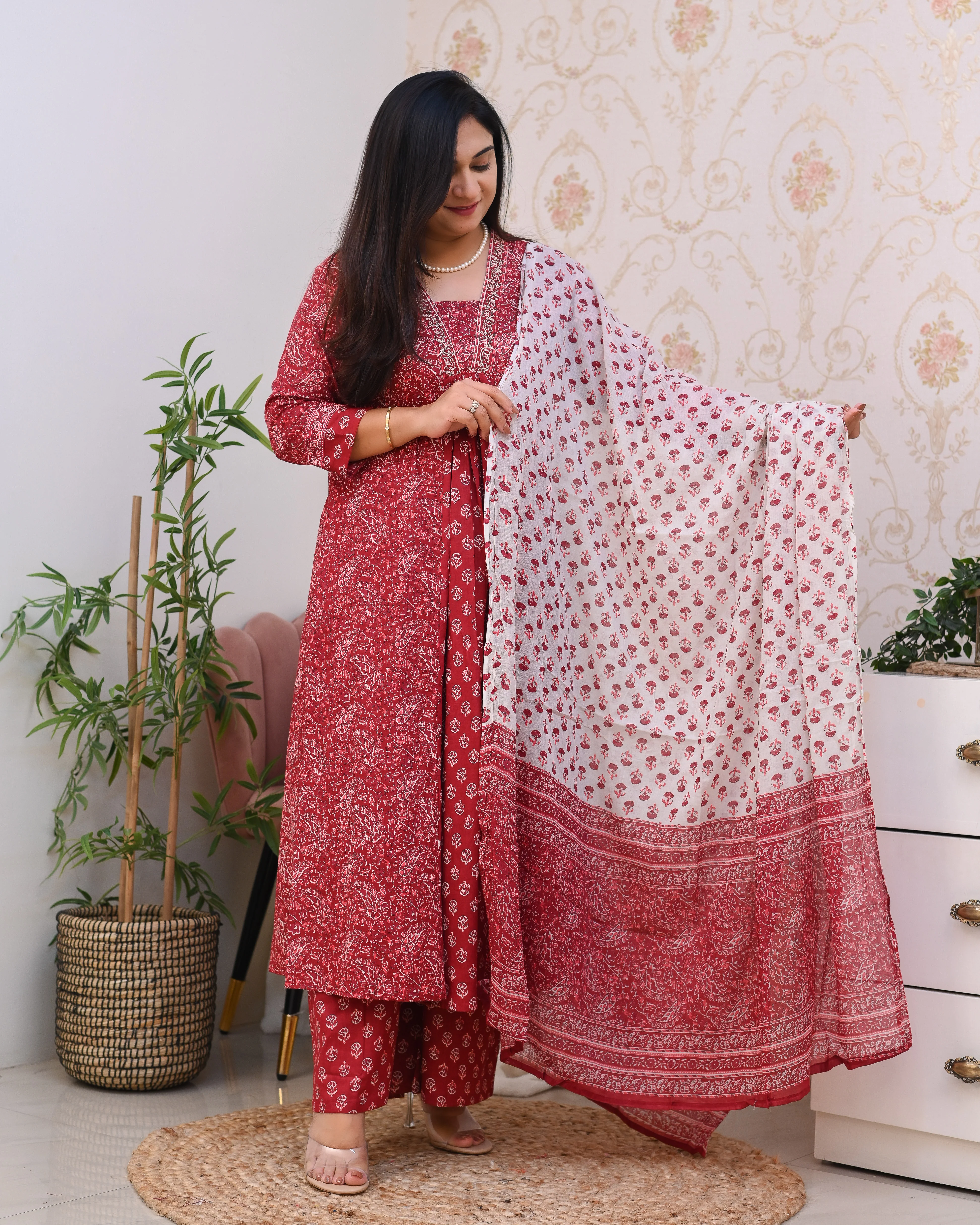 Ajrakh Cotton A-line Divider Set - Image 8