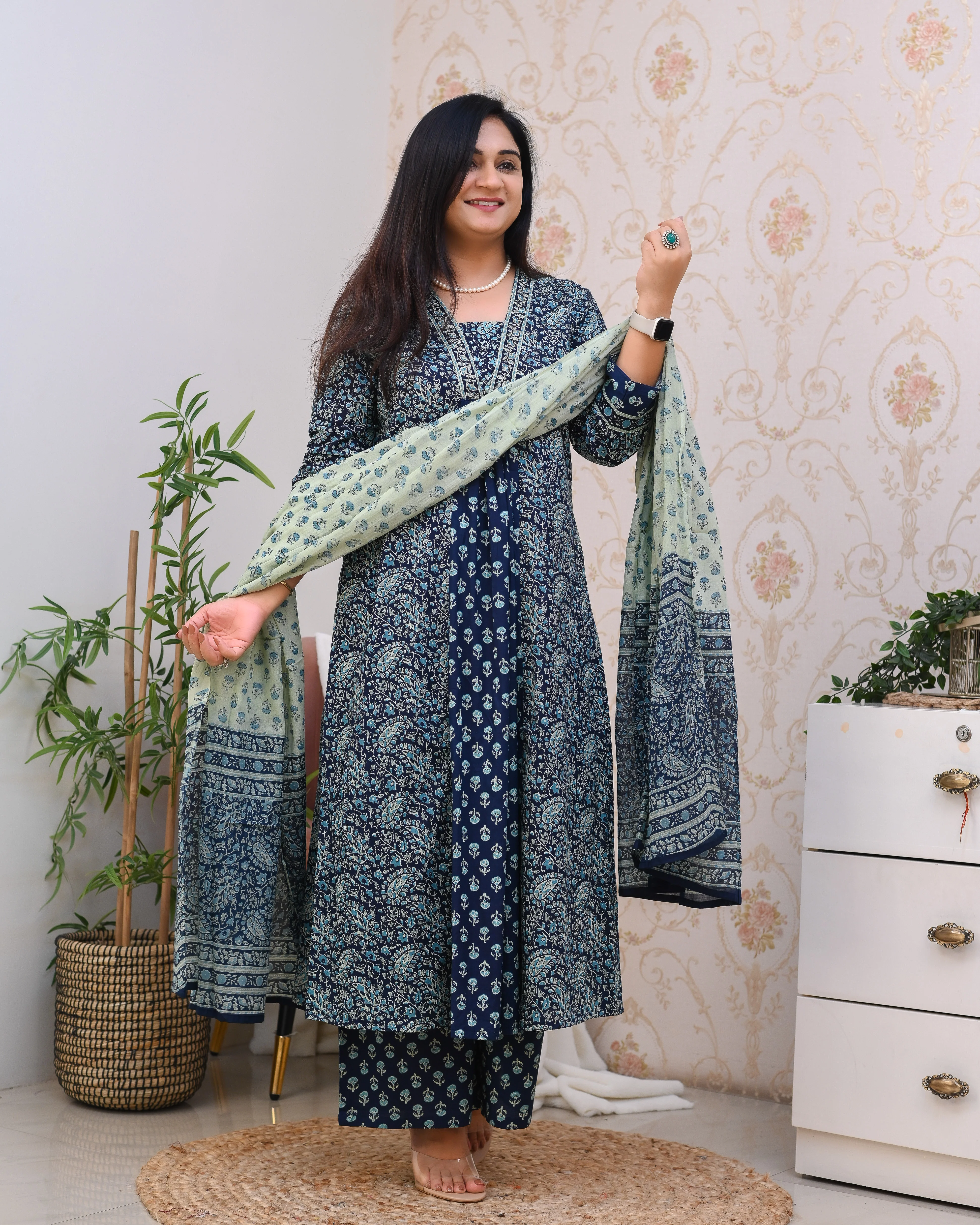 Ajrakh Cotton A-line Divider Set - Image 9