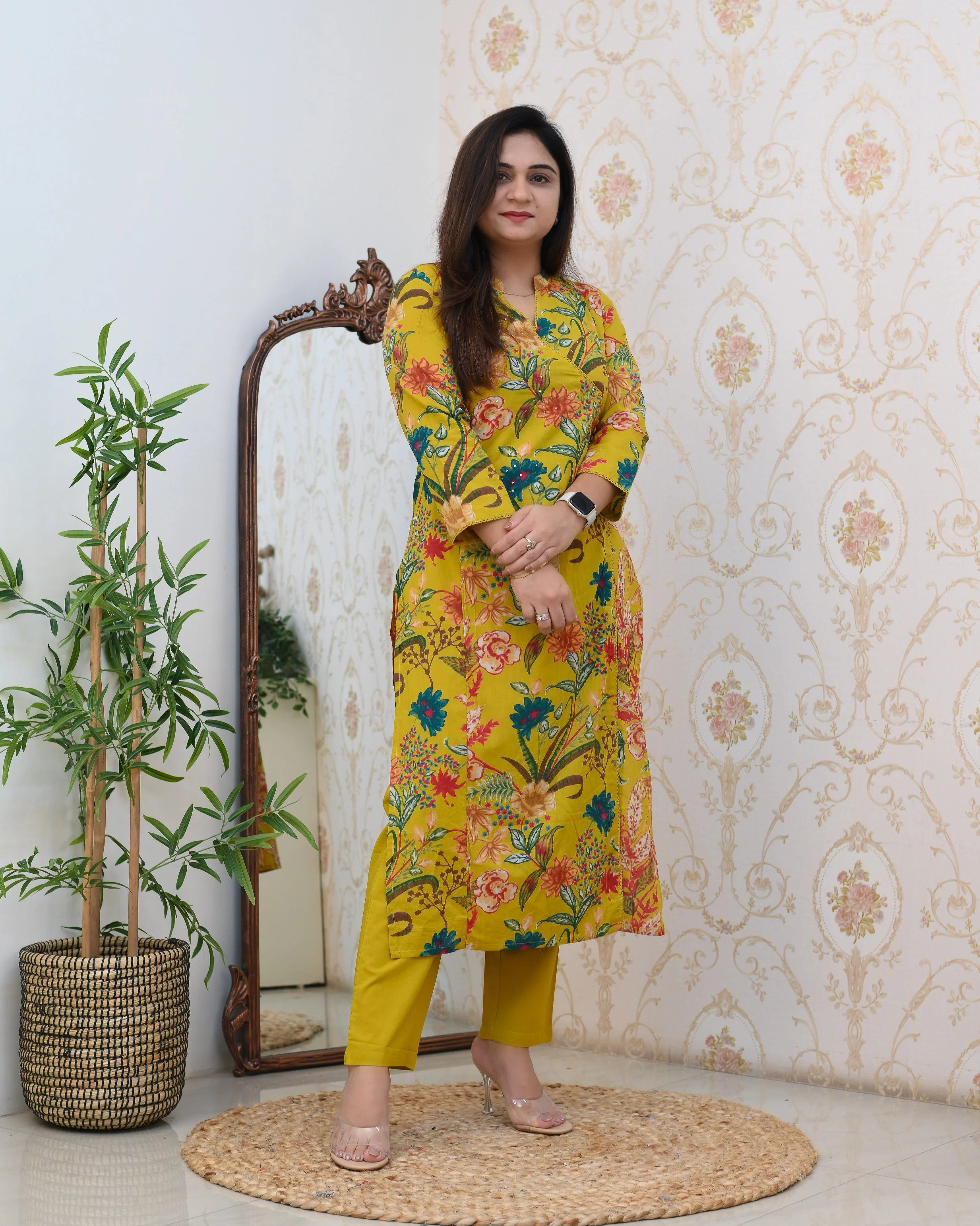 Anushka Casual Angrakha Style Cotton Pant Set - Image 21