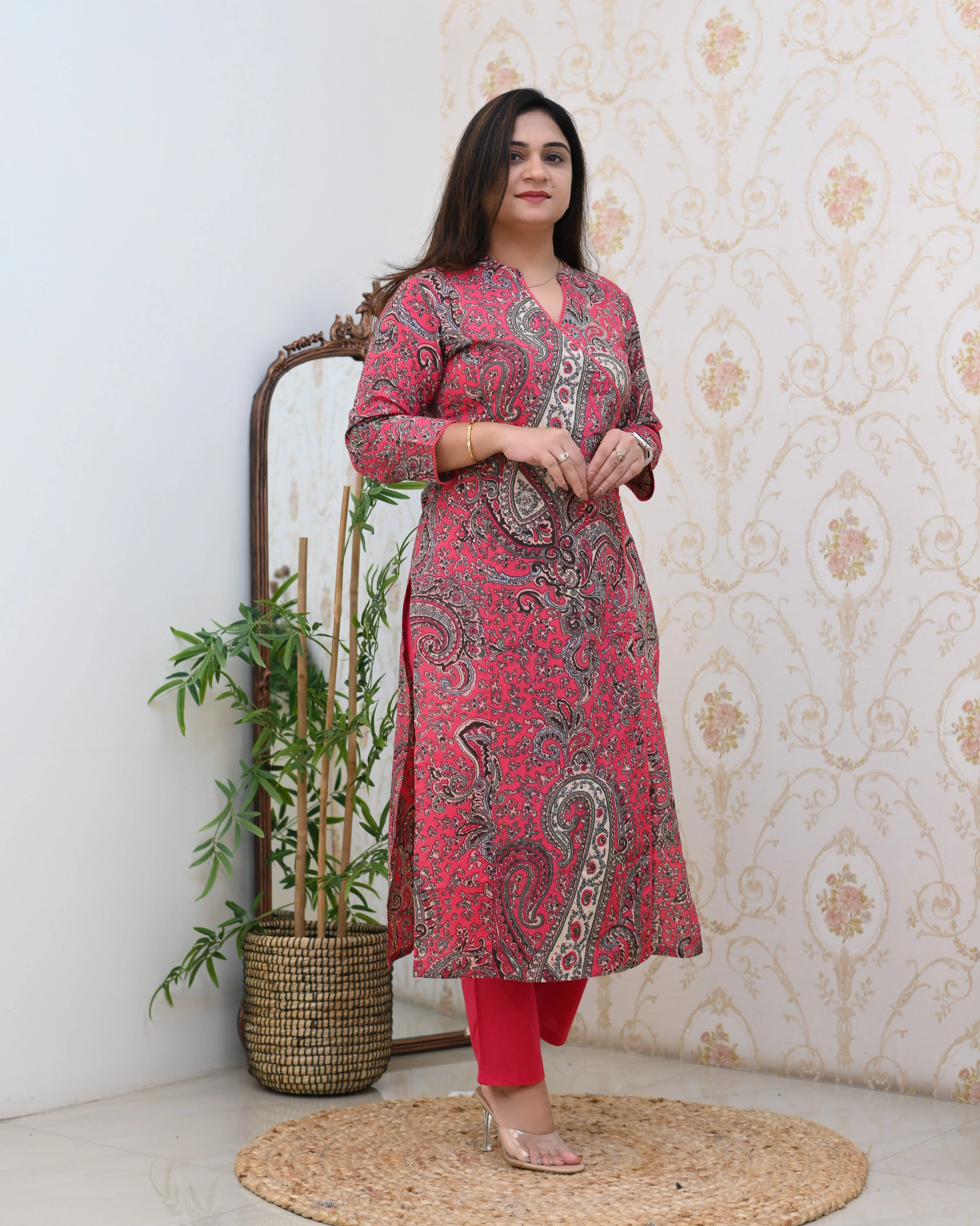 Anushka Casual Angrakha Style Cotton Pant Set - Image 5
