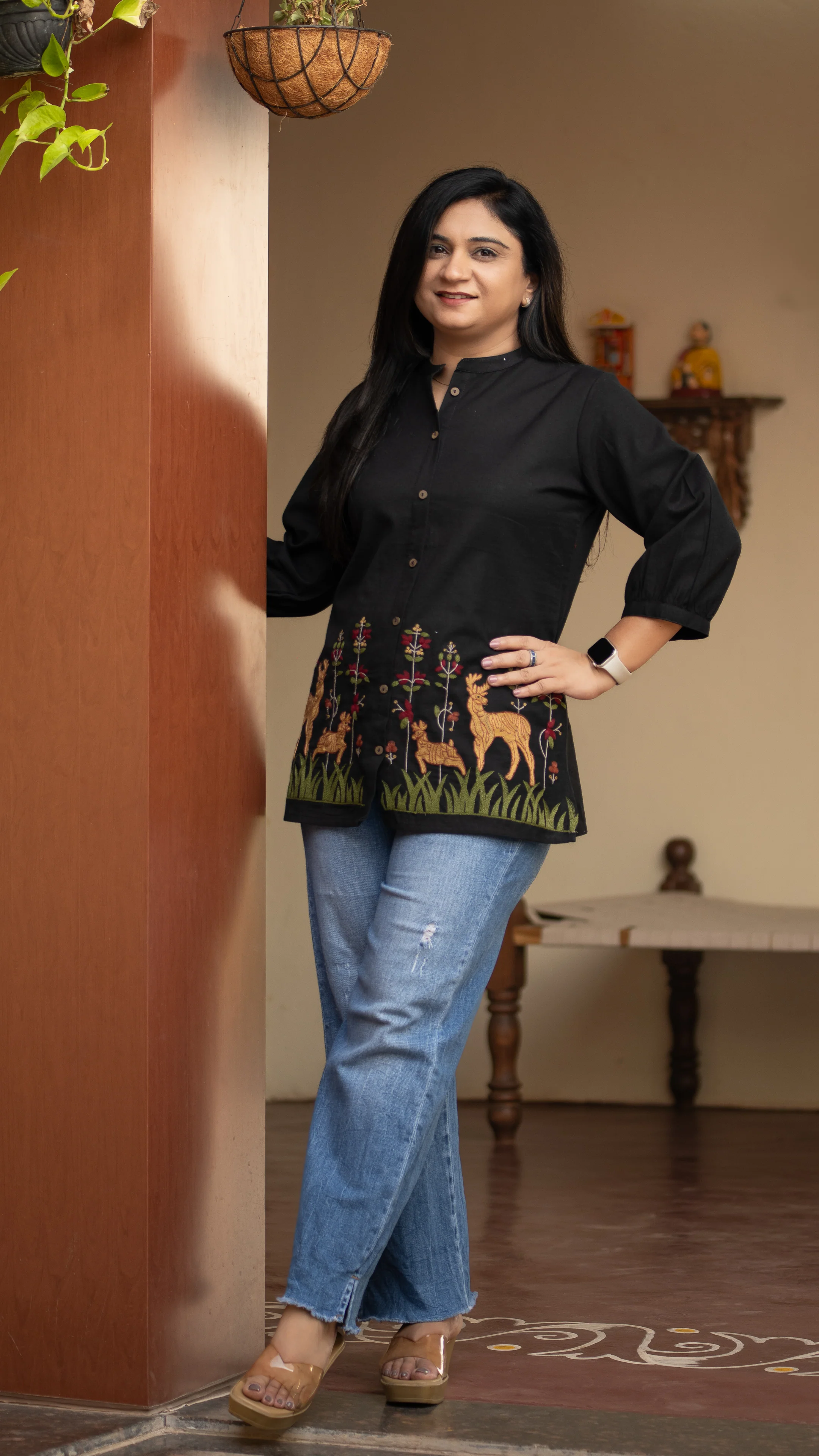 Arika Cotton Embroidered Short Top - Image 10