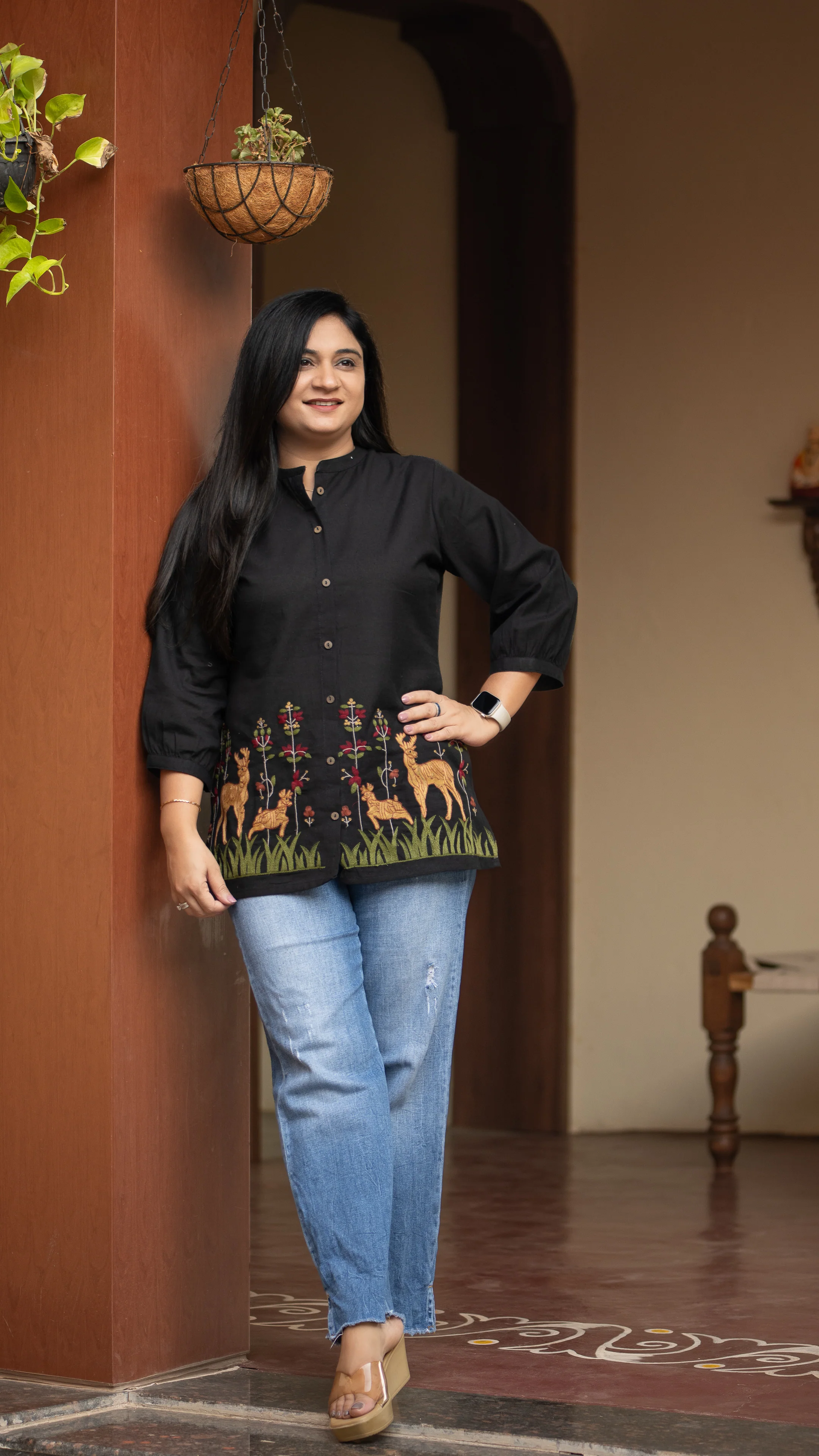 Arika Cotton Embroidered Short Top - Image 11