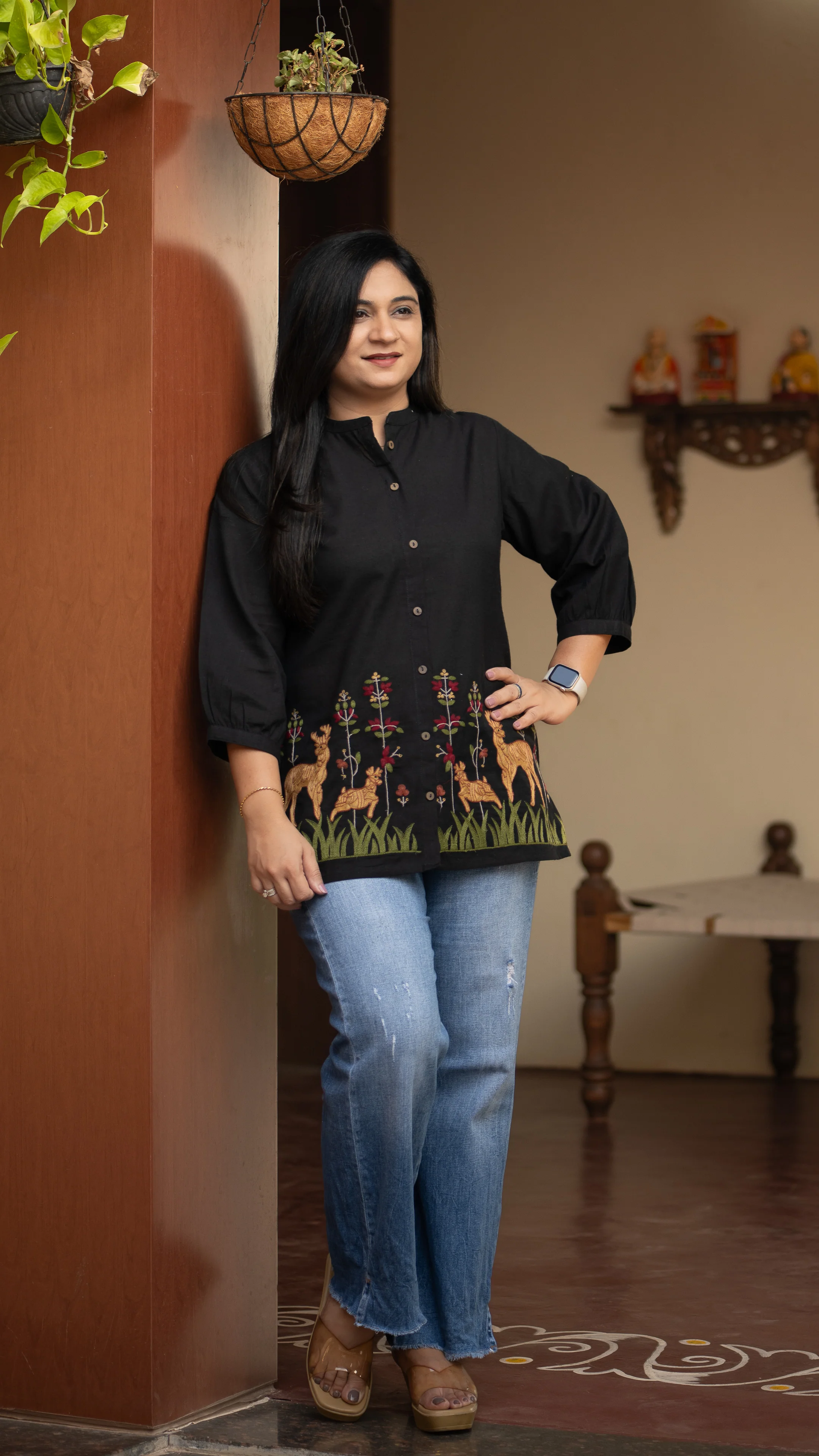 Arika Cotton Embroidered Short Top - Image 13