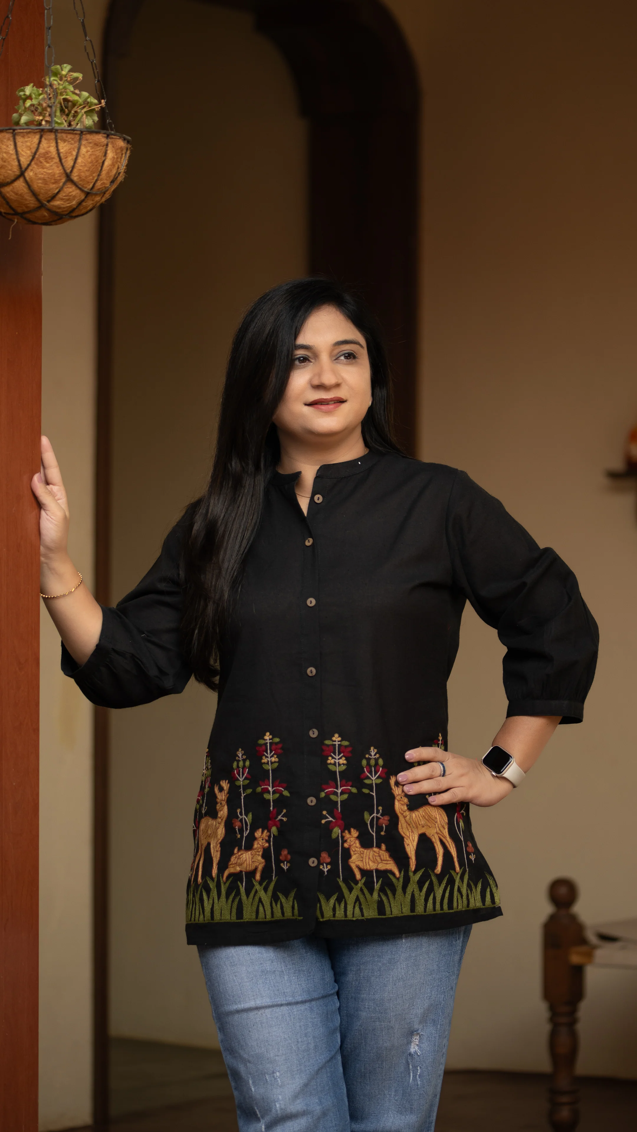 Arika Cotton Embroidered Short Top - Image 14