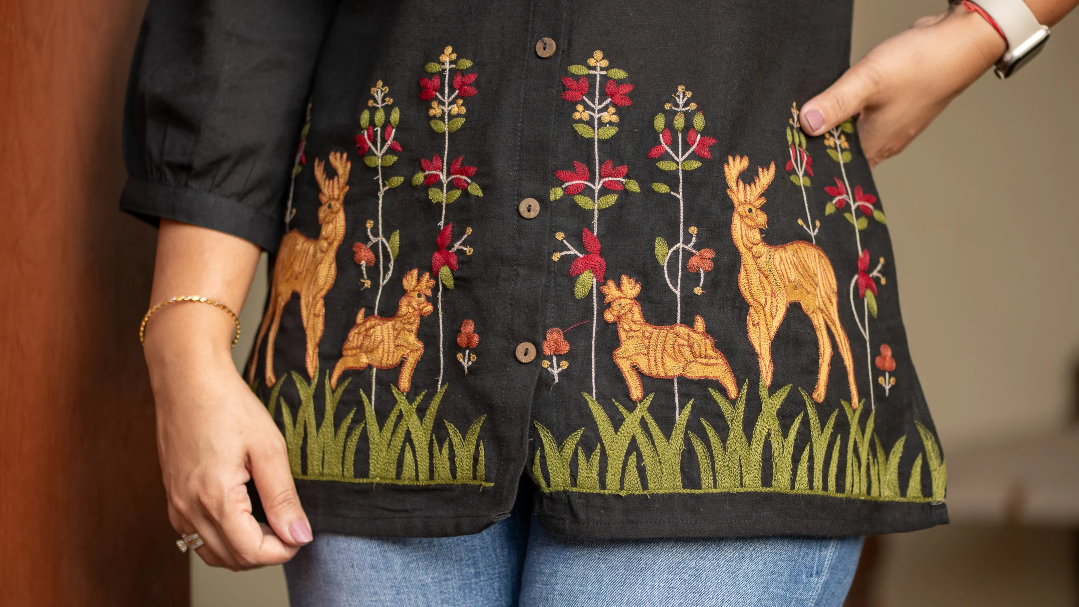 Arika Cotton Embroidered Short Top - Image 15