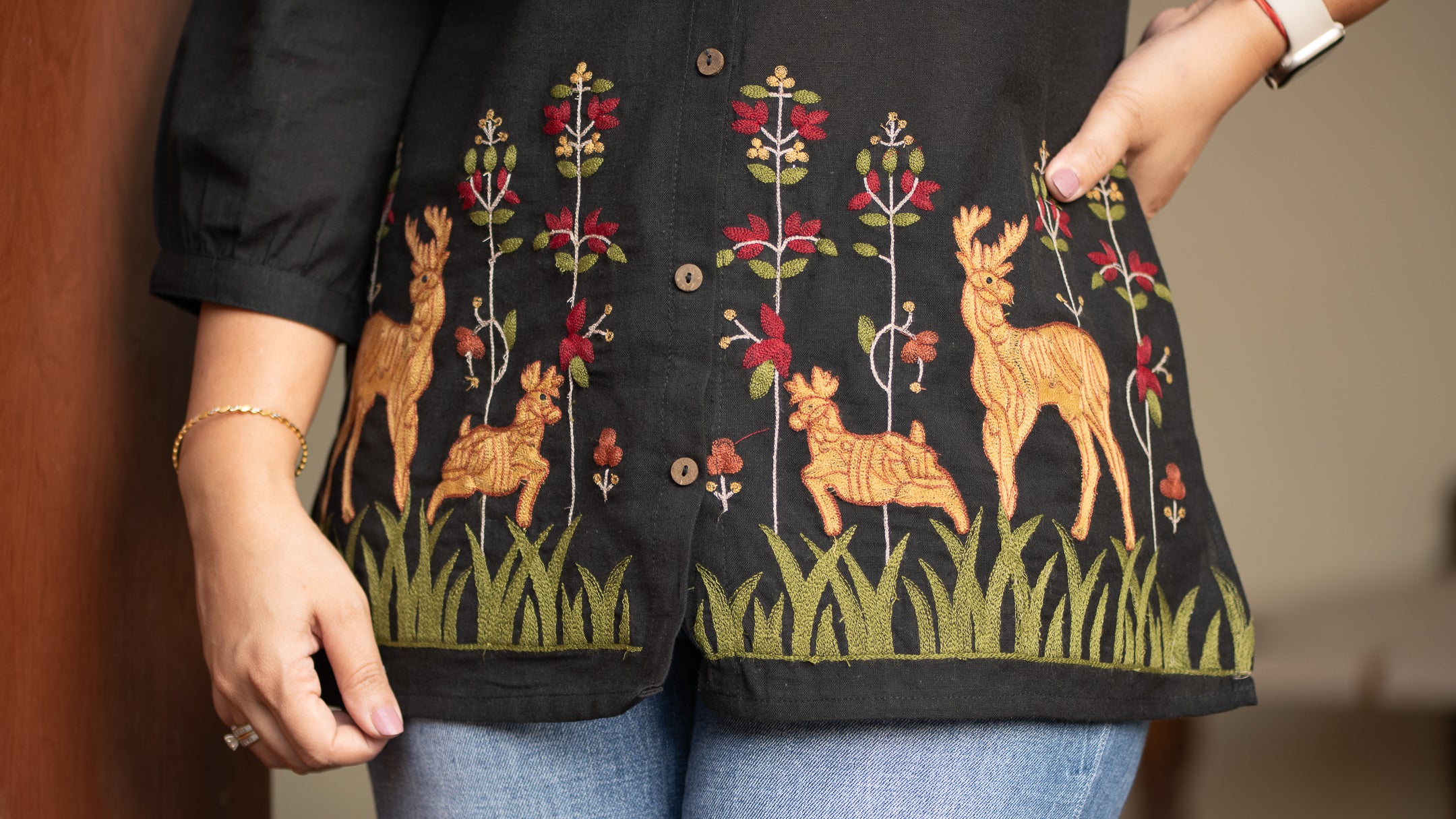 Arika Cotton Embroidered Short Top - Image 16