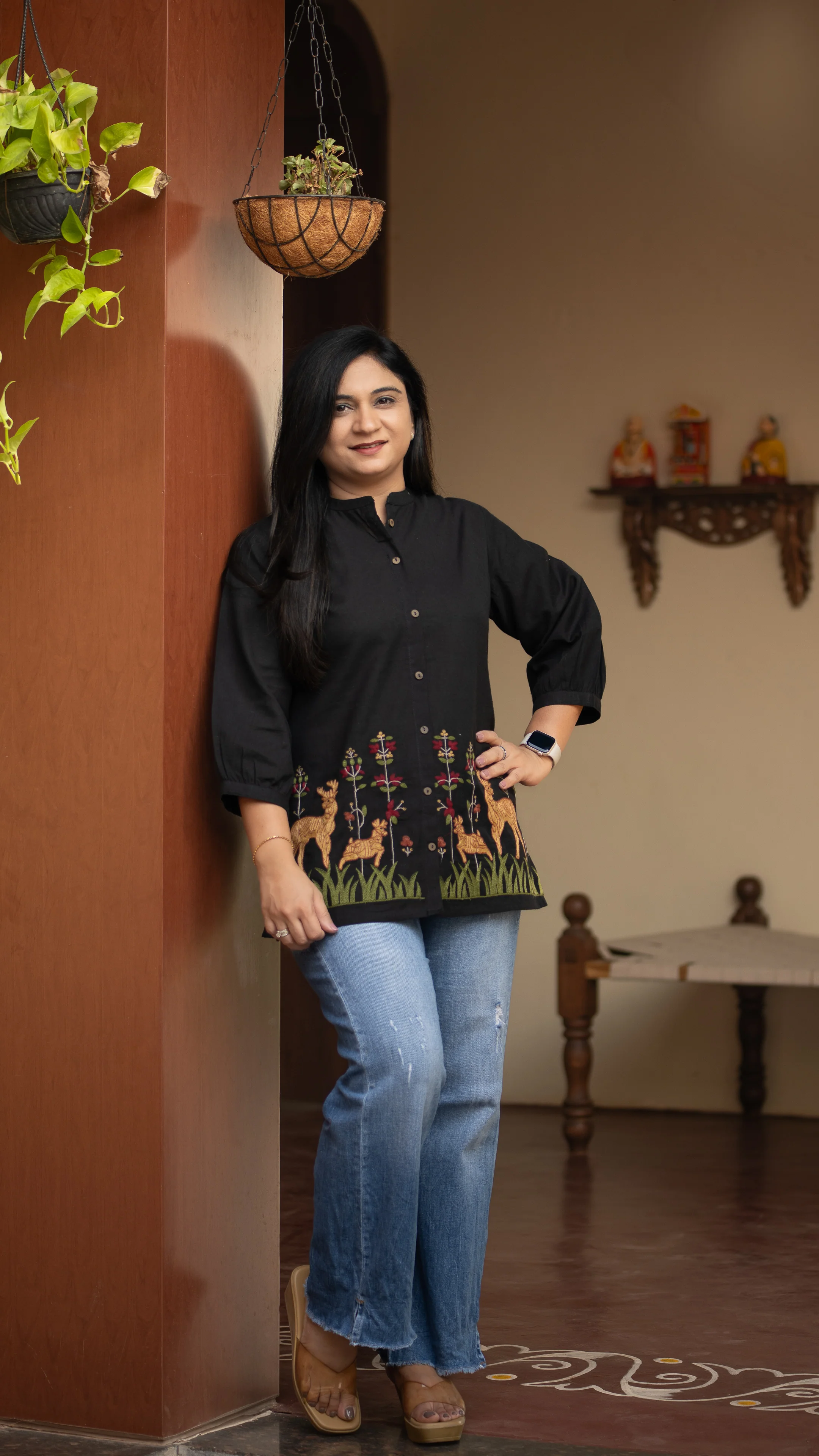 Arika Cotton Embroidered Short Top - Image 18