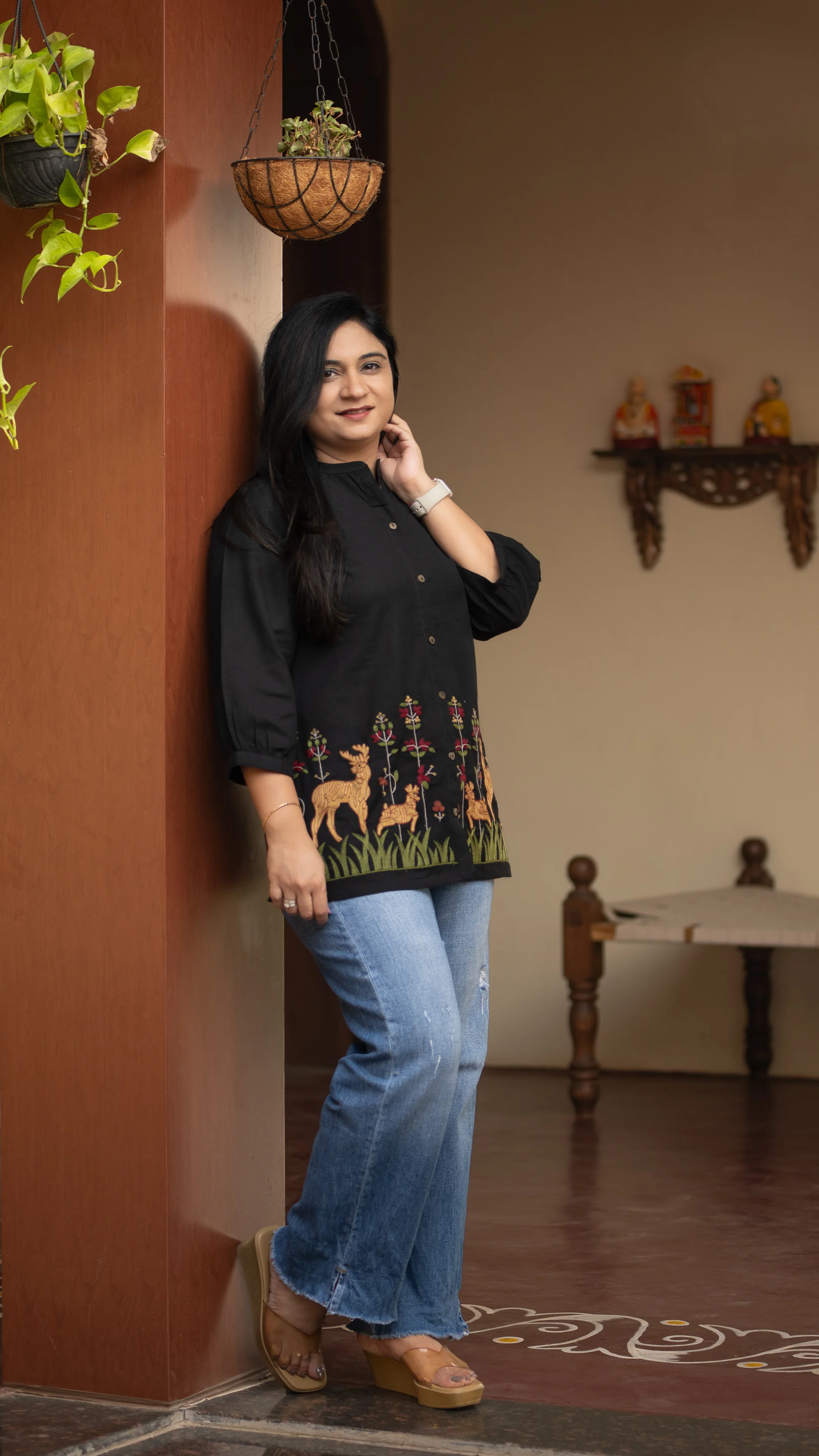 Arika Cotton Embroidered Short Top - Image 19