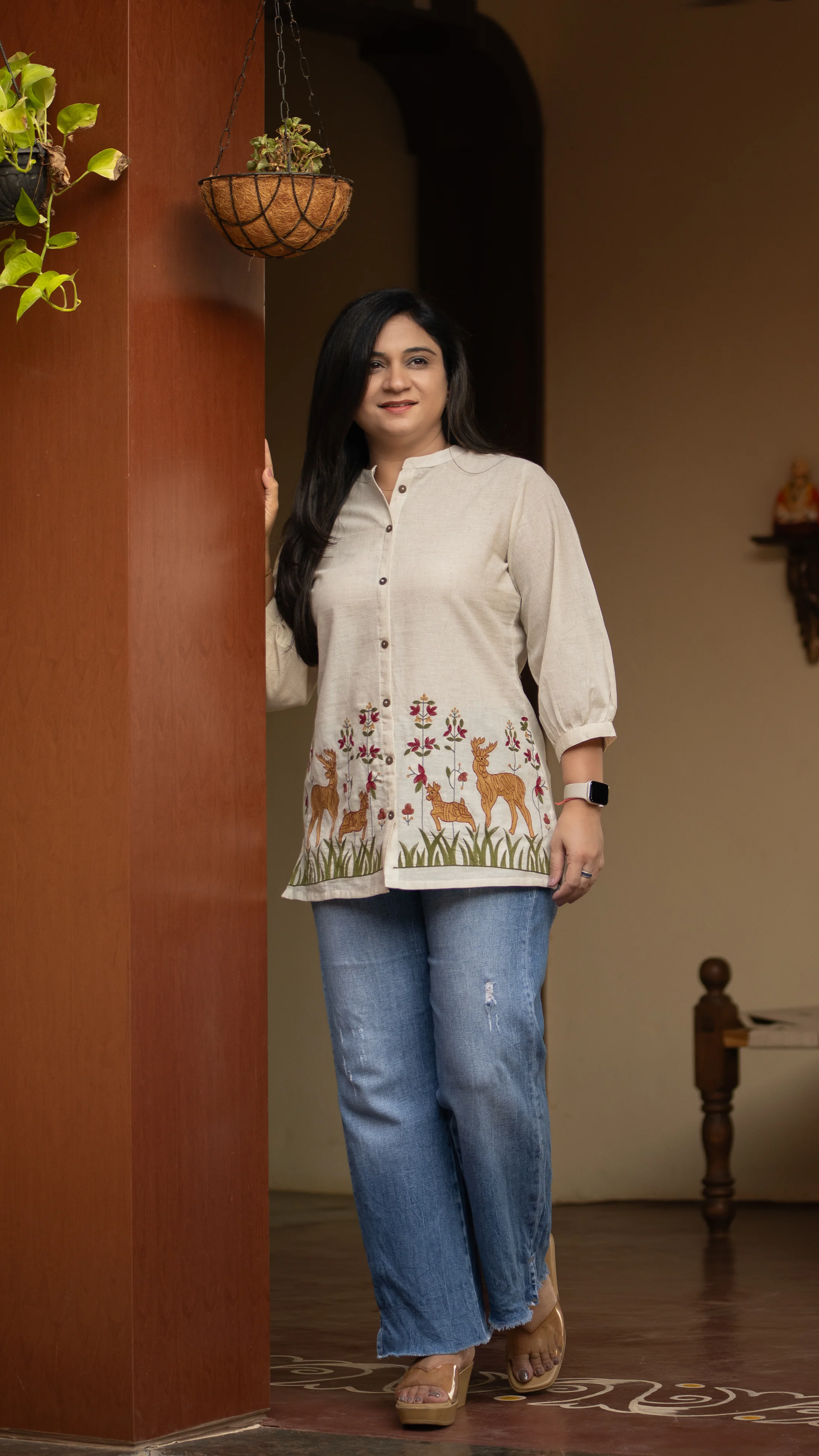 Arika Cotton Embroidered Short Top - Image 4