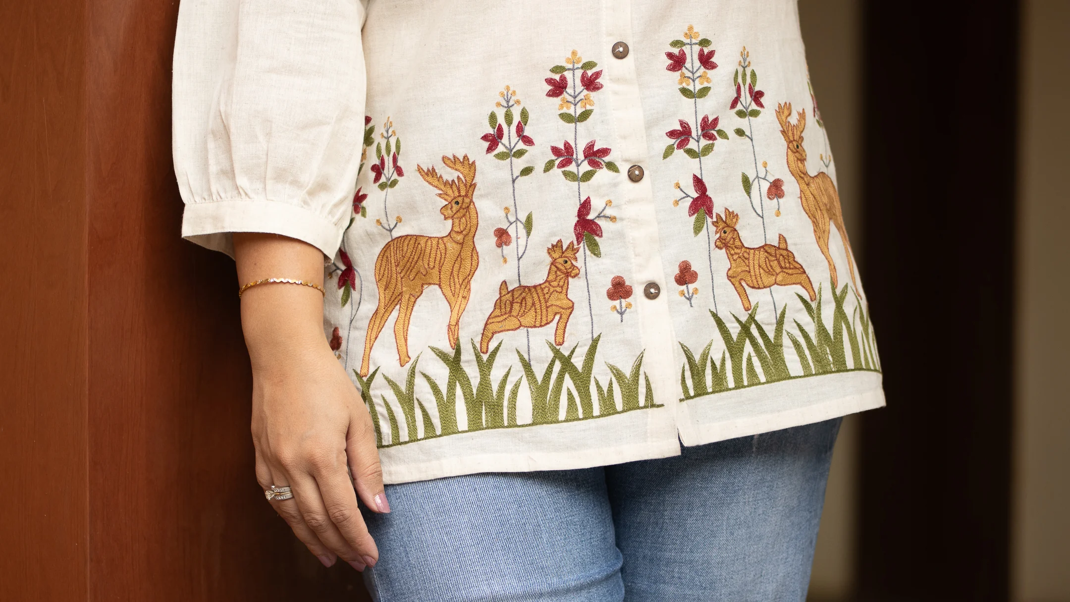Arika Cotton Embroidered Short Top - Image 5
