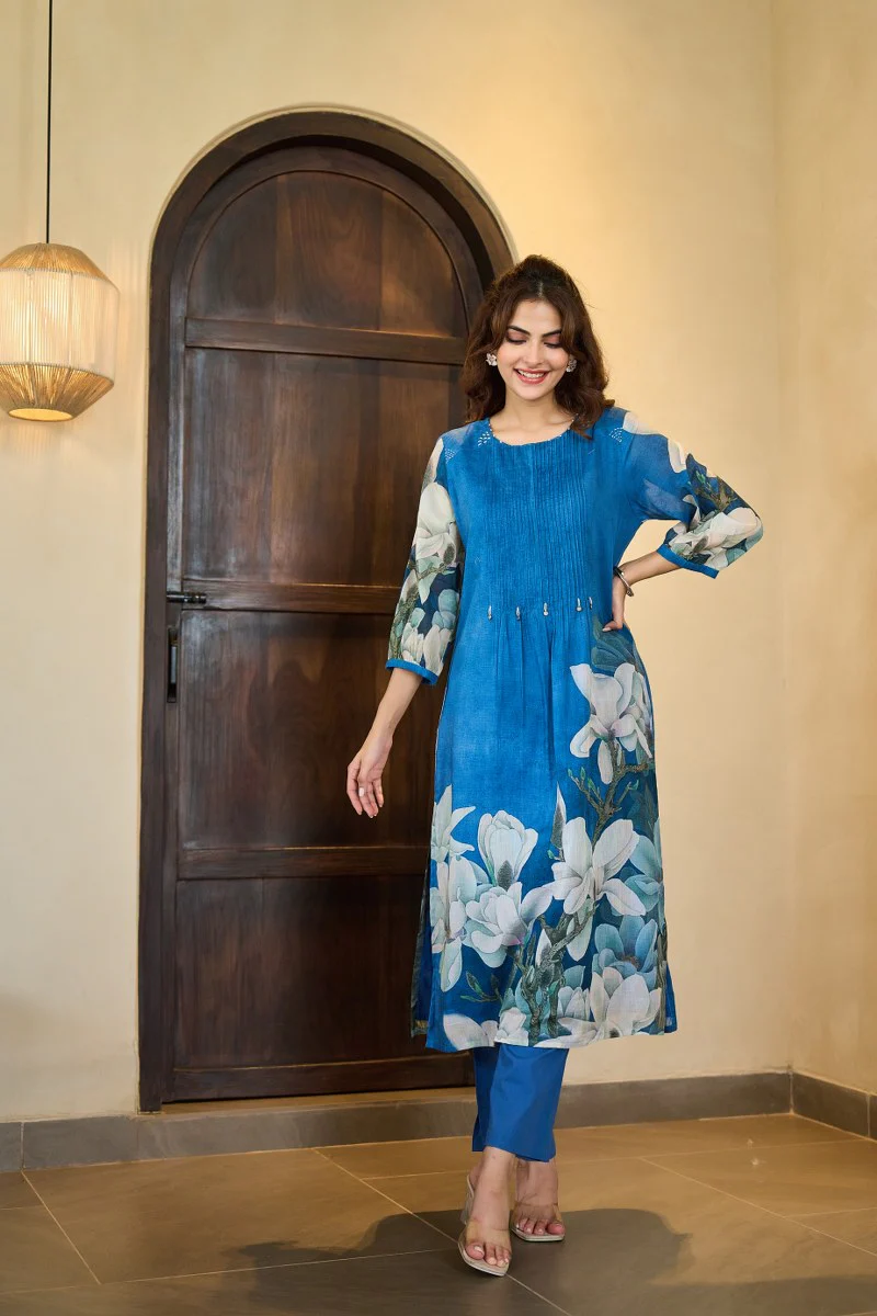 Avantika Mul Cotton A-line Pant Set - Image 3
