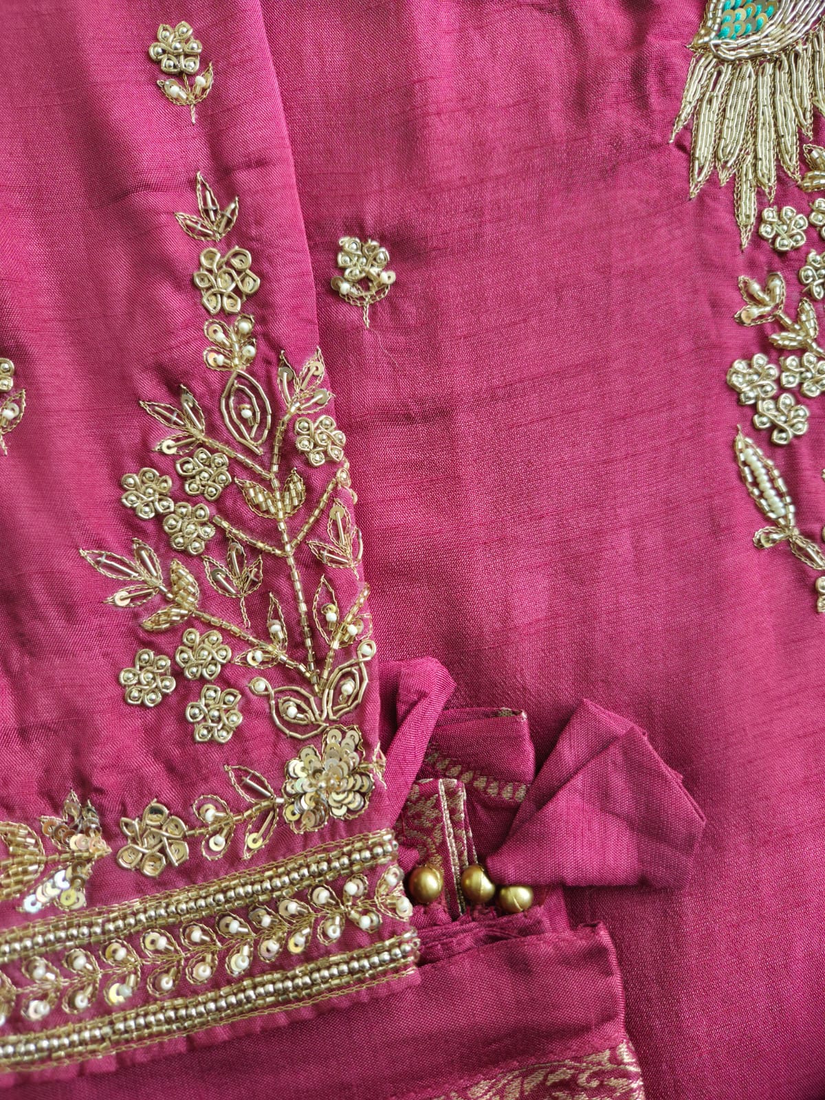 Aviva Silk Festive HandEmbroidered Plazo Set - Image 9