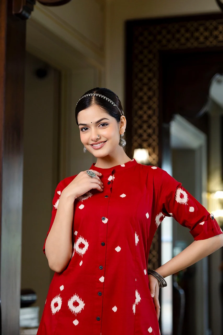 Azah Summerish Cotton A-line Coord Set - Image 5