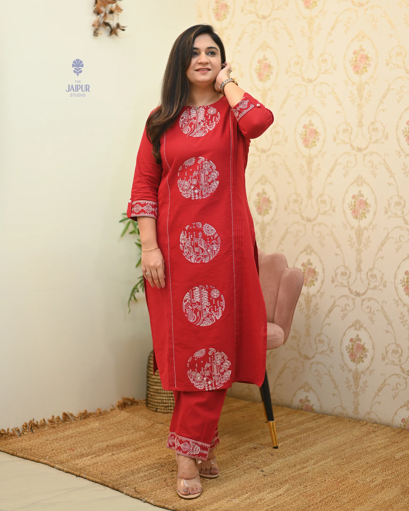 Chahat Cotton Embroidered Pant Set
