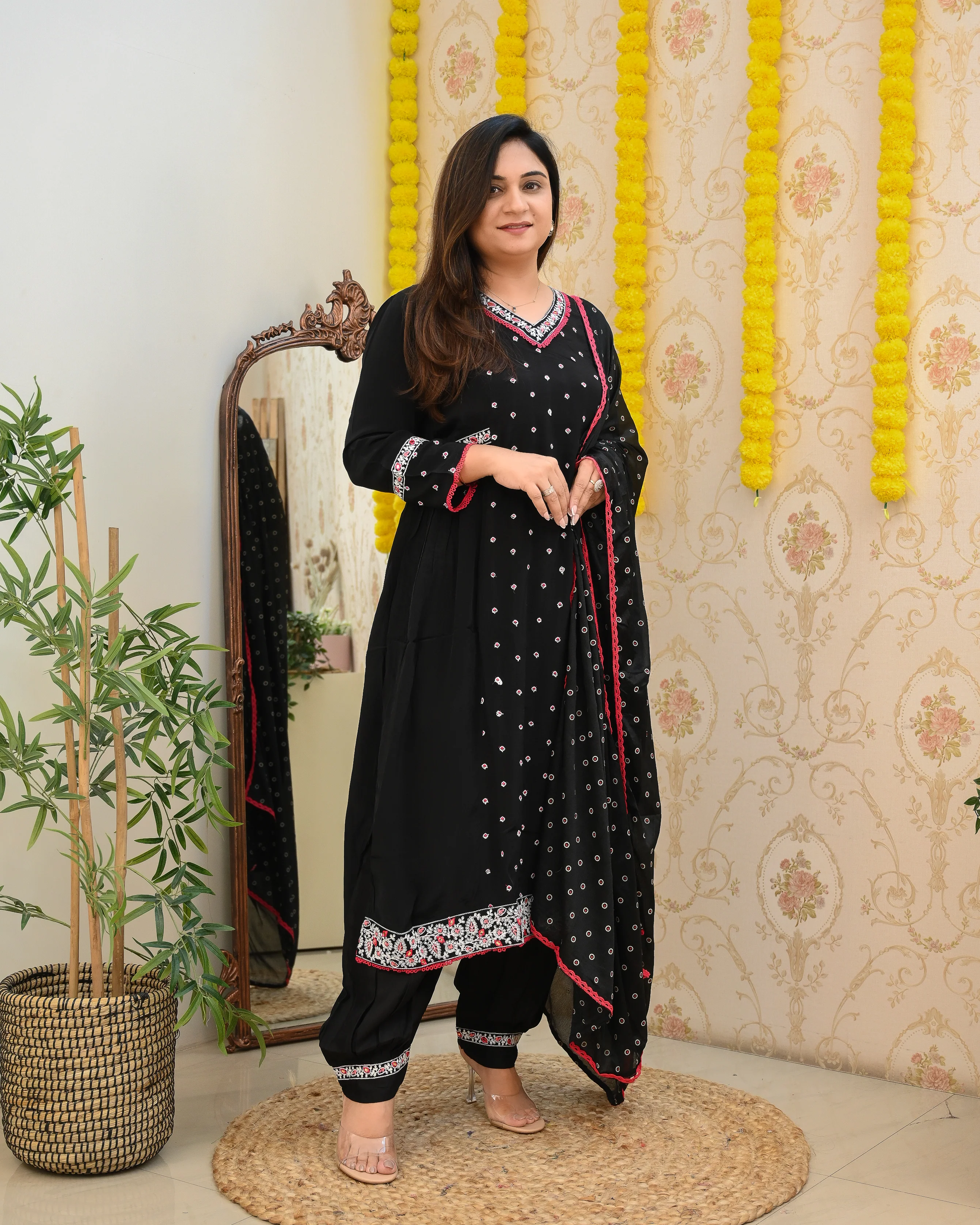 Chinnon Heavy Embroidered Afghani Set - Image 9