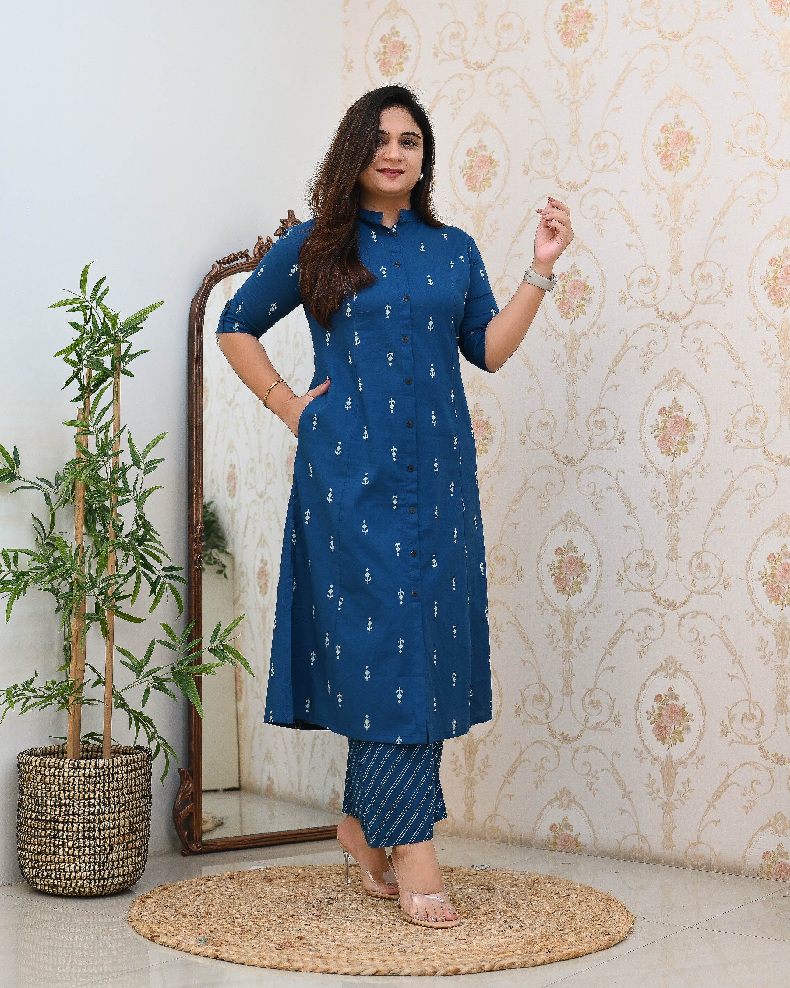 Cotton A-line Casual Coord Set - Image 10