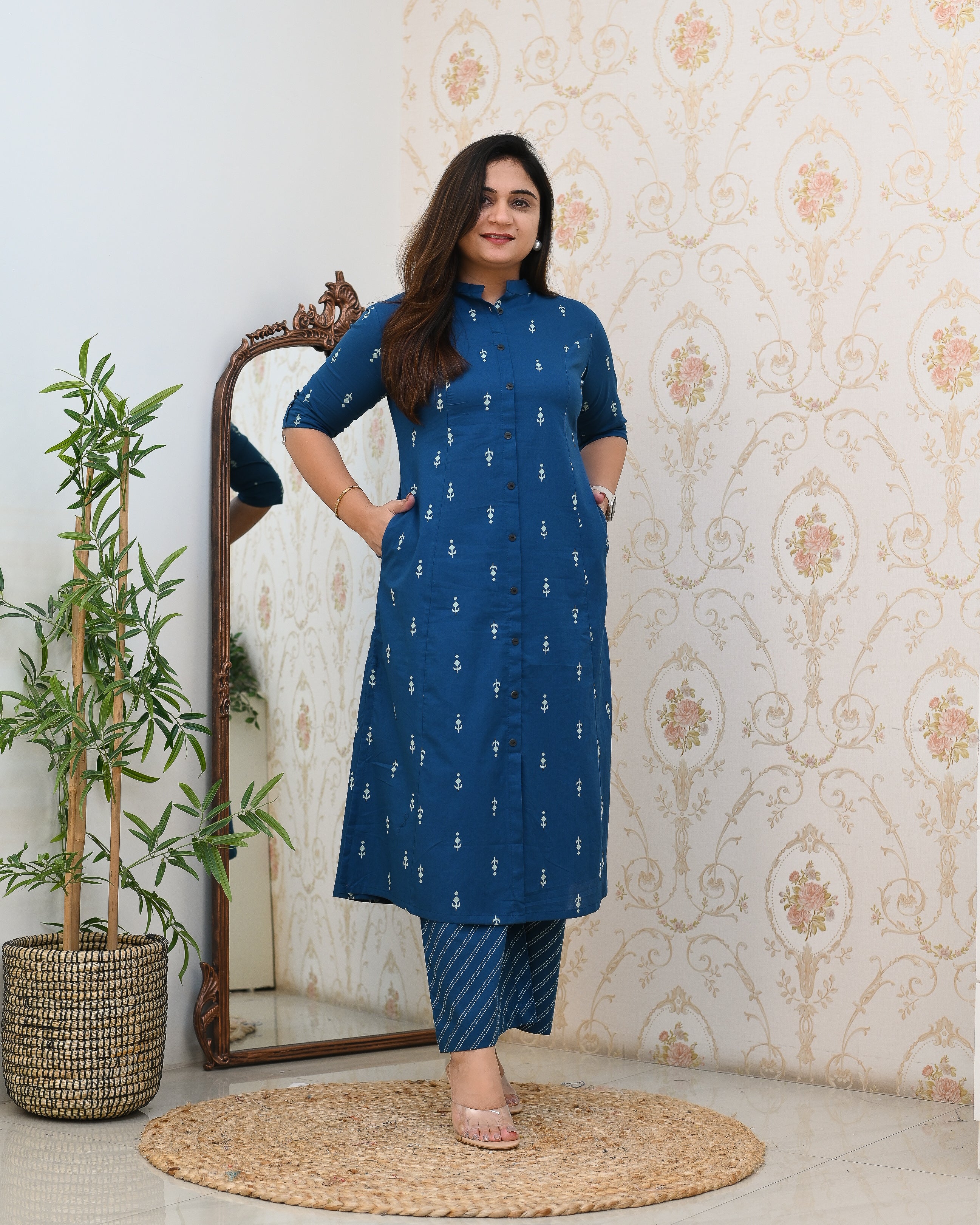 Cotton A-line Casual Coord Set - Image 4