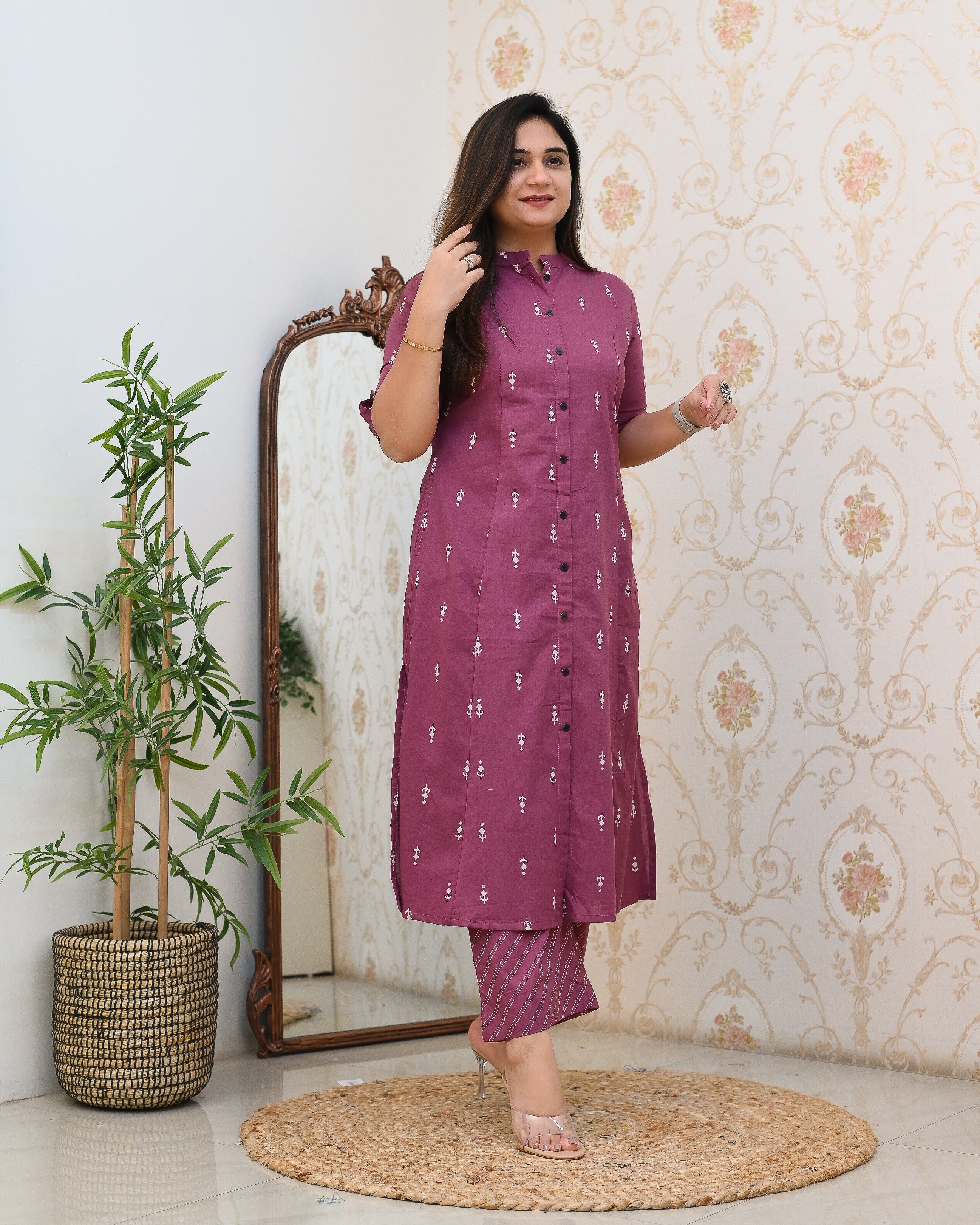 Cotton A-line Casual Coord Set - Image 5