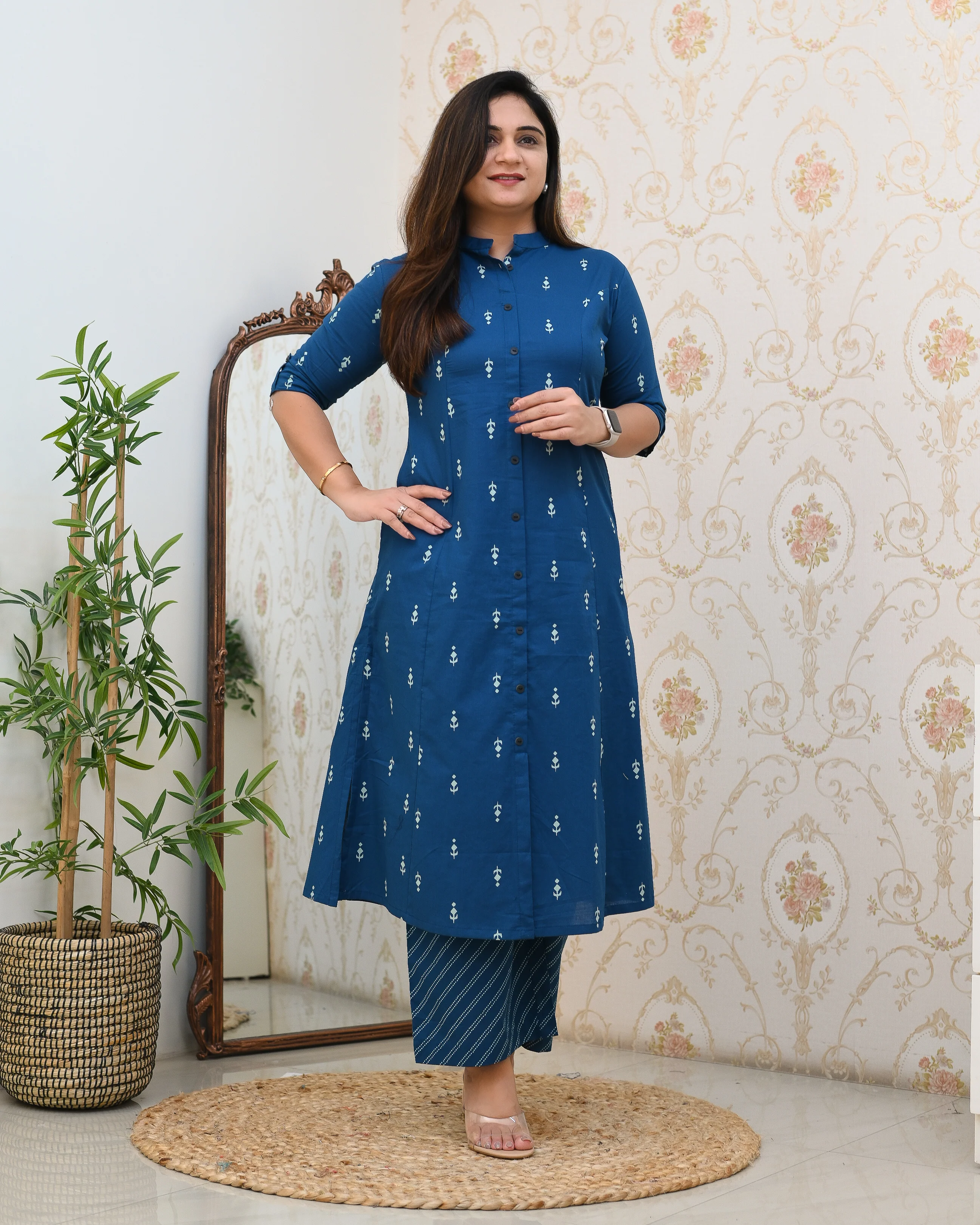 Cotton A-line Casual Coord Set - Image 7