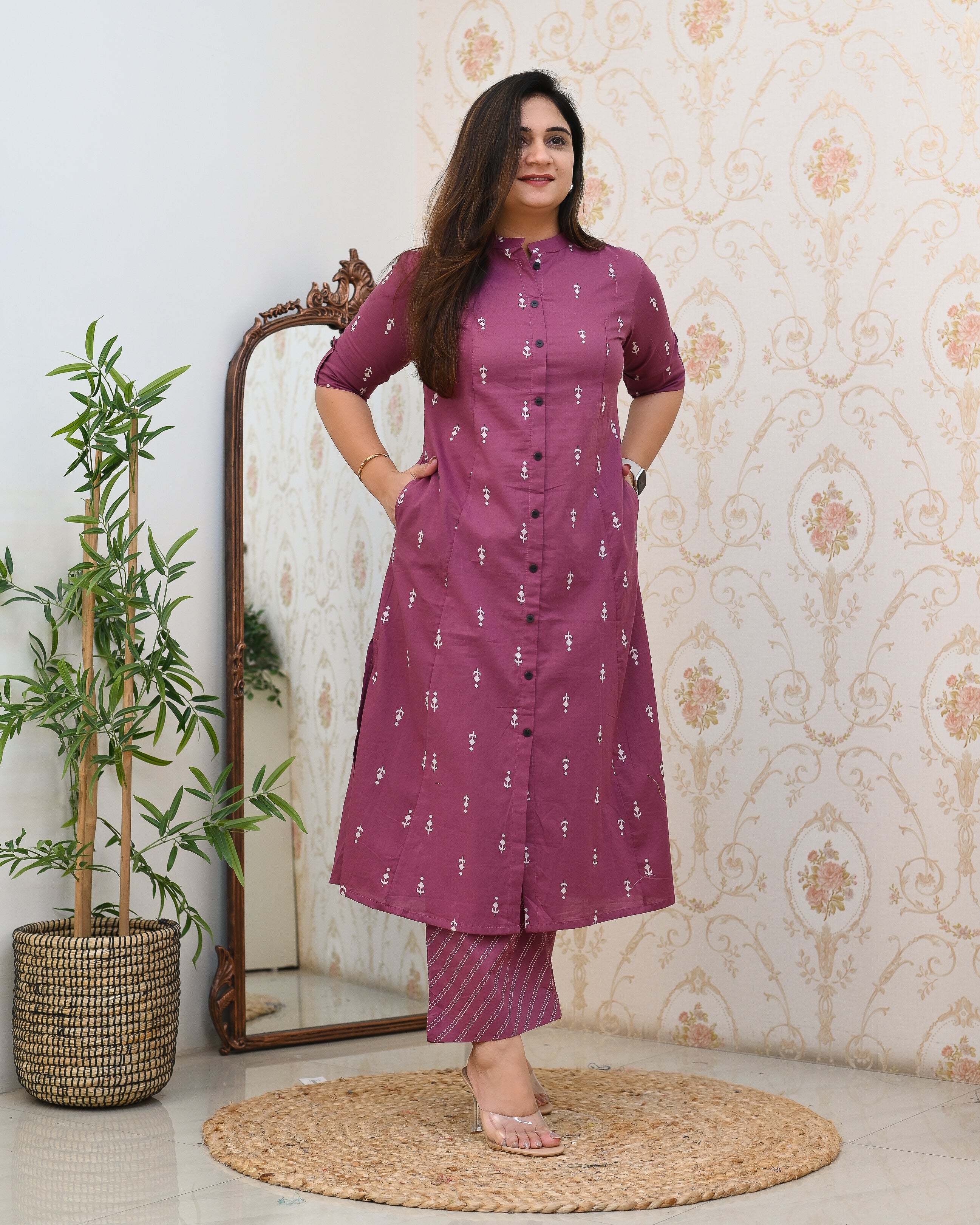 Cotton A-line Casual Coord Set - Image 8