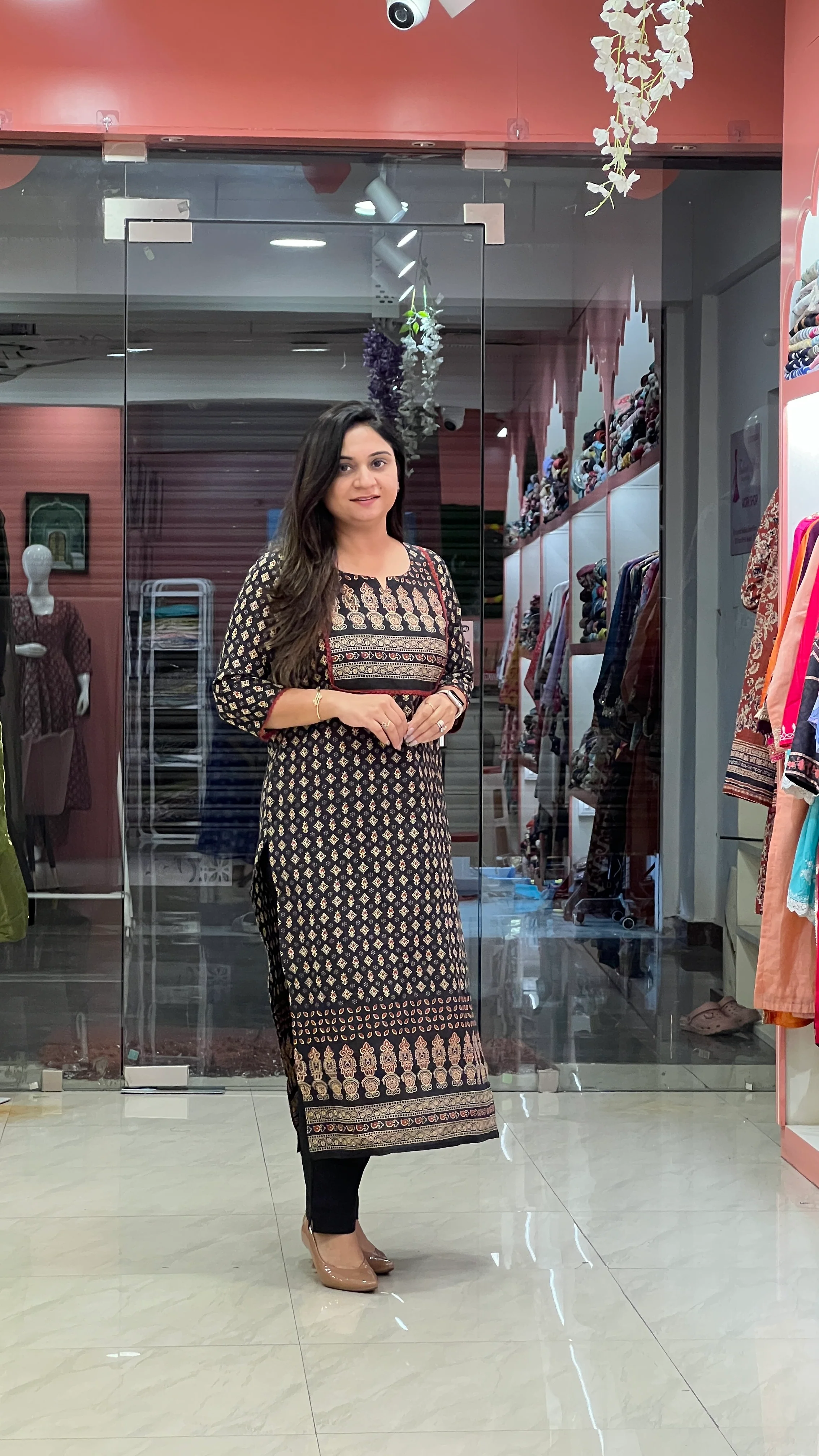 Cotton Ajrakh Casual Straight Kurta - Image 4