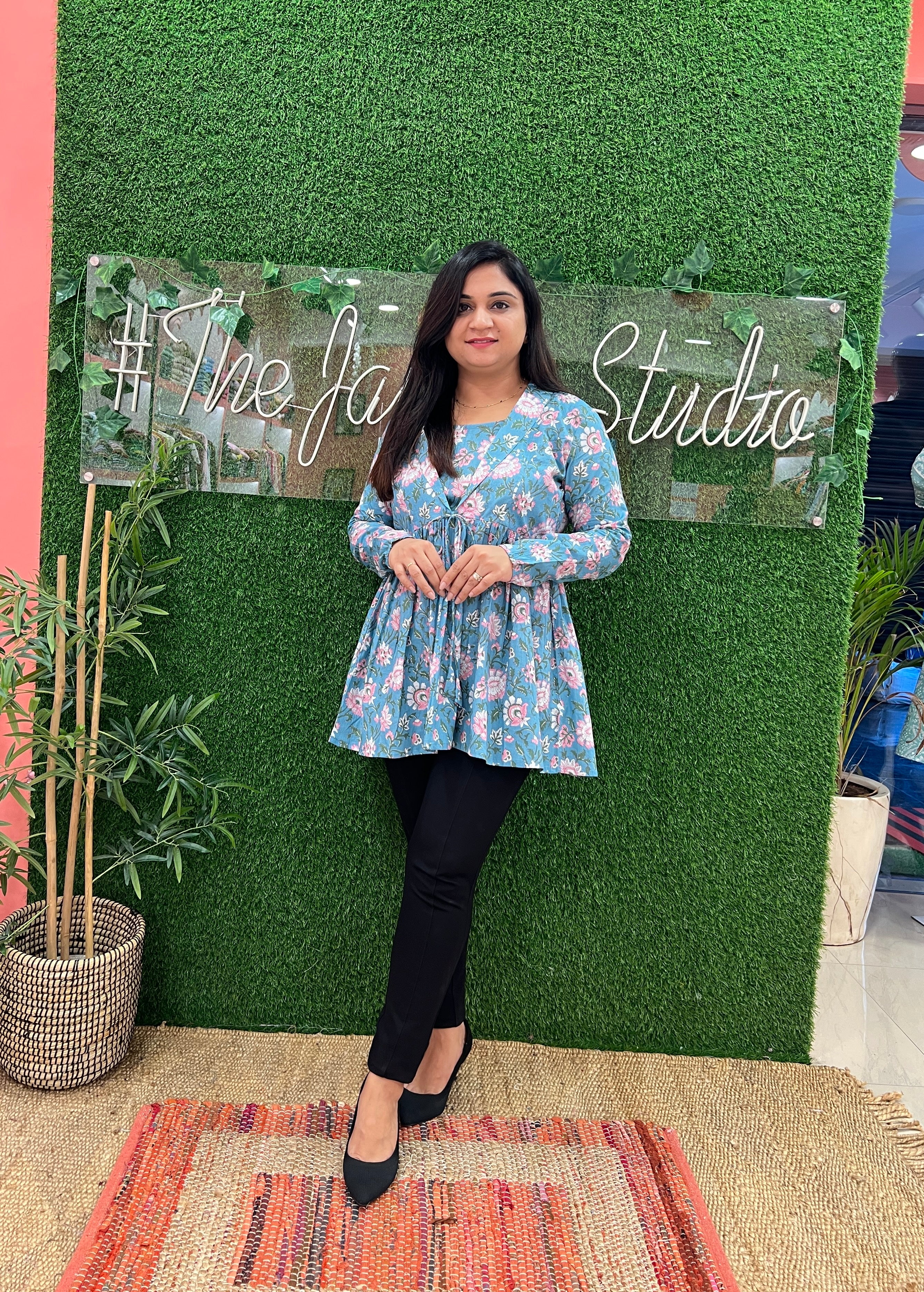 Cotton Double Layered Printed Short Top - Image 6