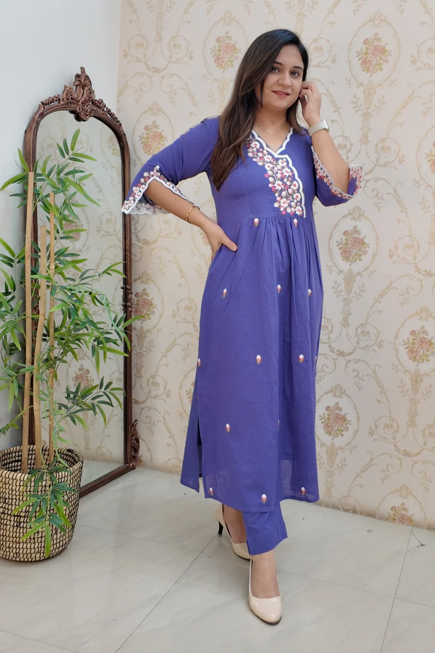 Cotton Embroidered Casual Coord Set - Image 12