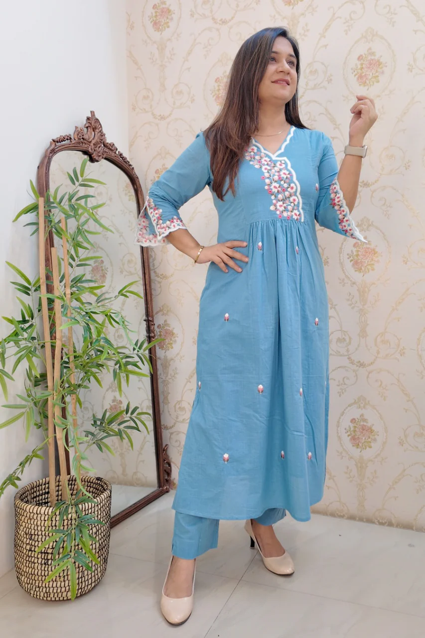 Cotton Embroidered Casual Coord Set - Image 13