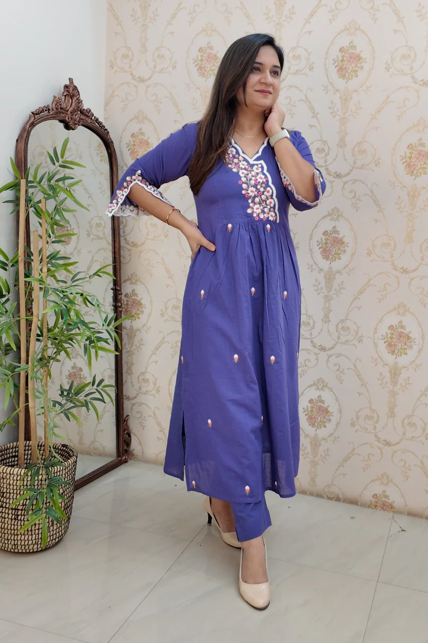 Cotton Embroidered Casual Coord Set - Image 15