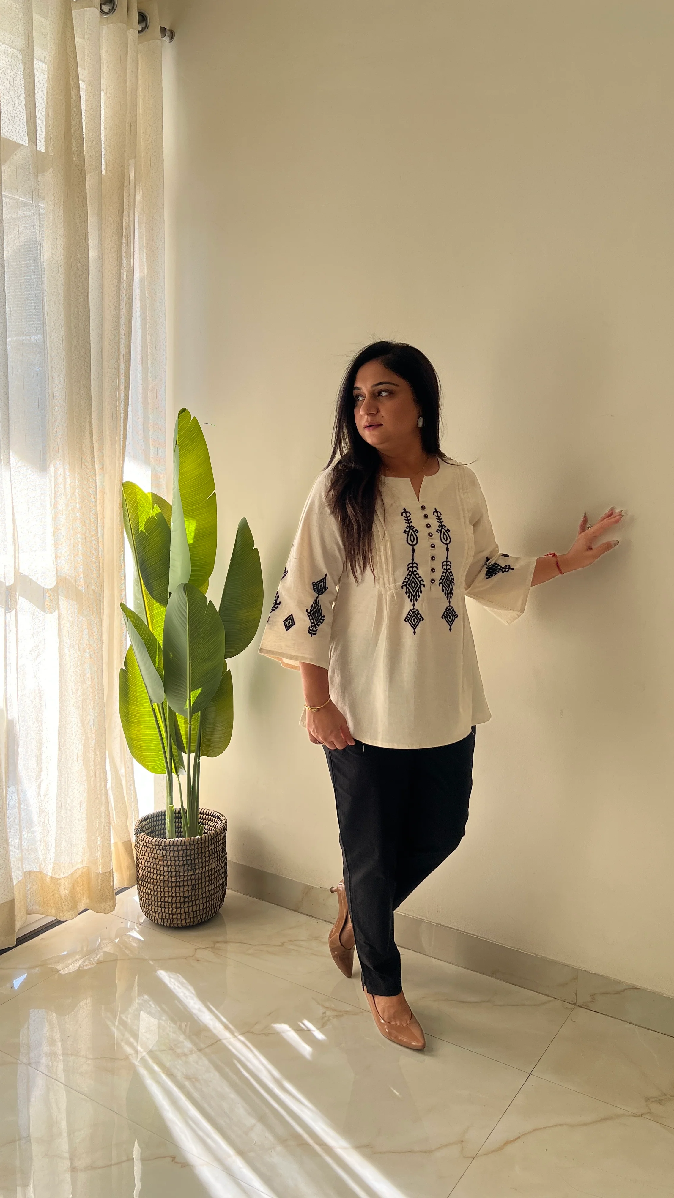 Hema Cotton Embroidered Short Top - Image 12