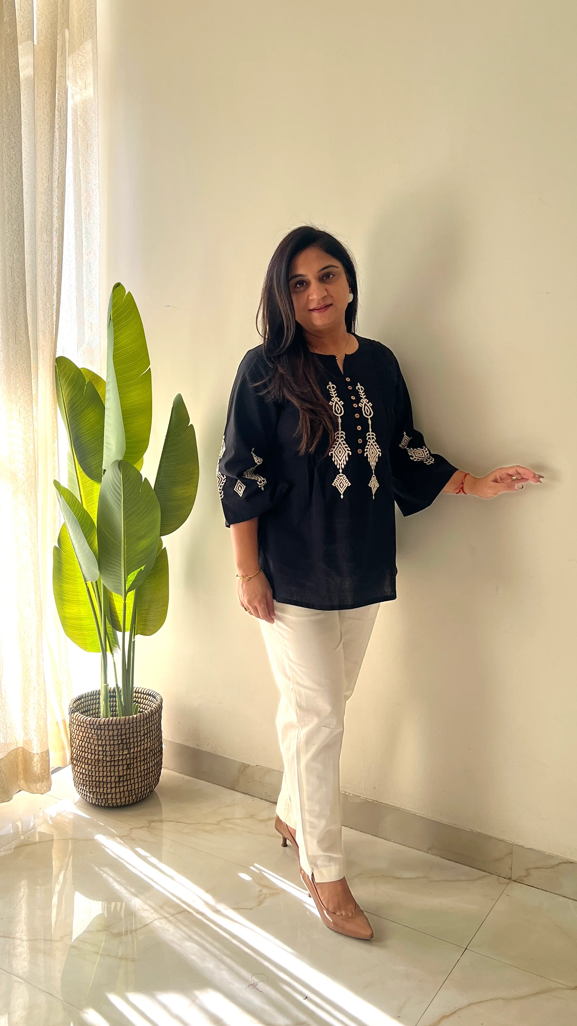 Hema Cotton Embroidered Short Top - Image 6