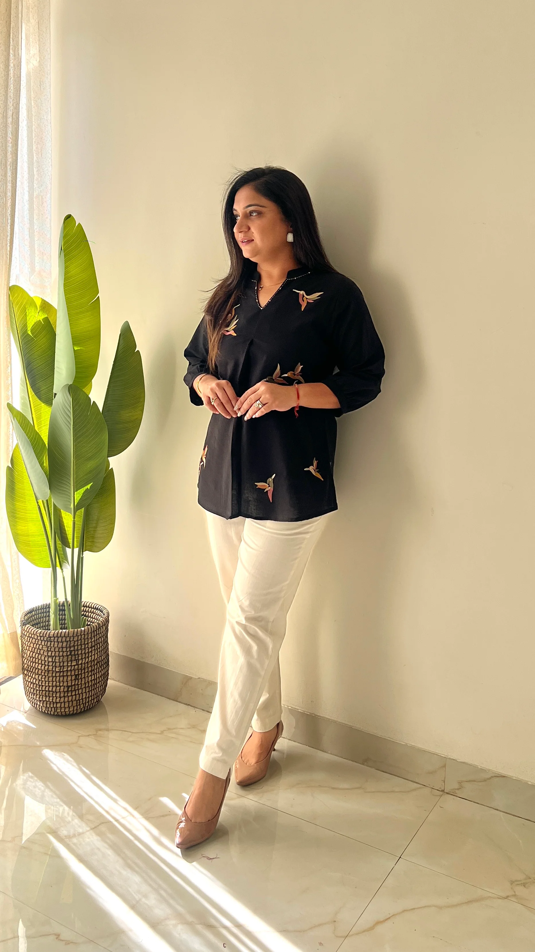 Kashi Cotton Embroidered Short Top - Image 11