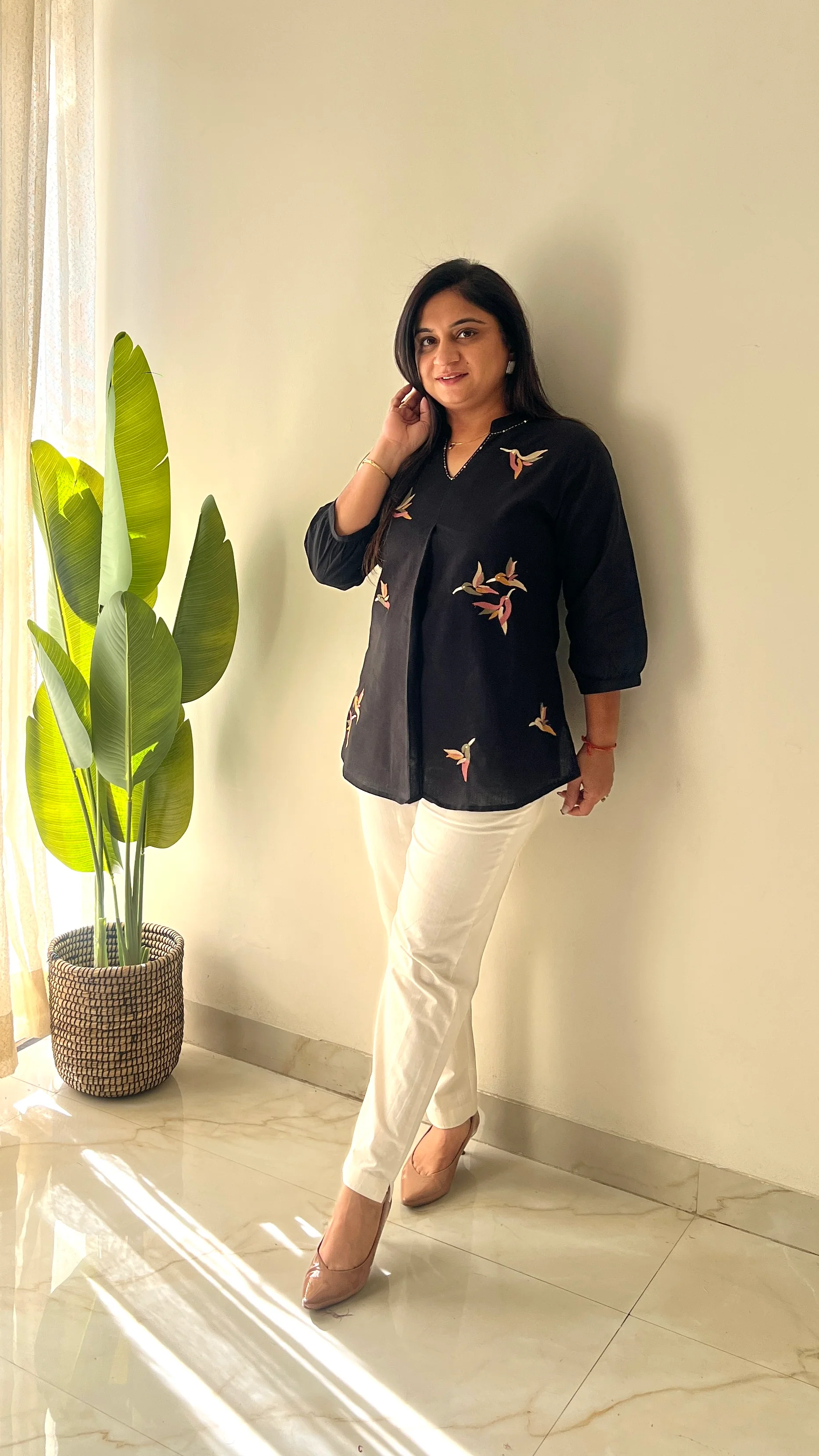 Kashi Cotton Embroidered Short Top - Image 12