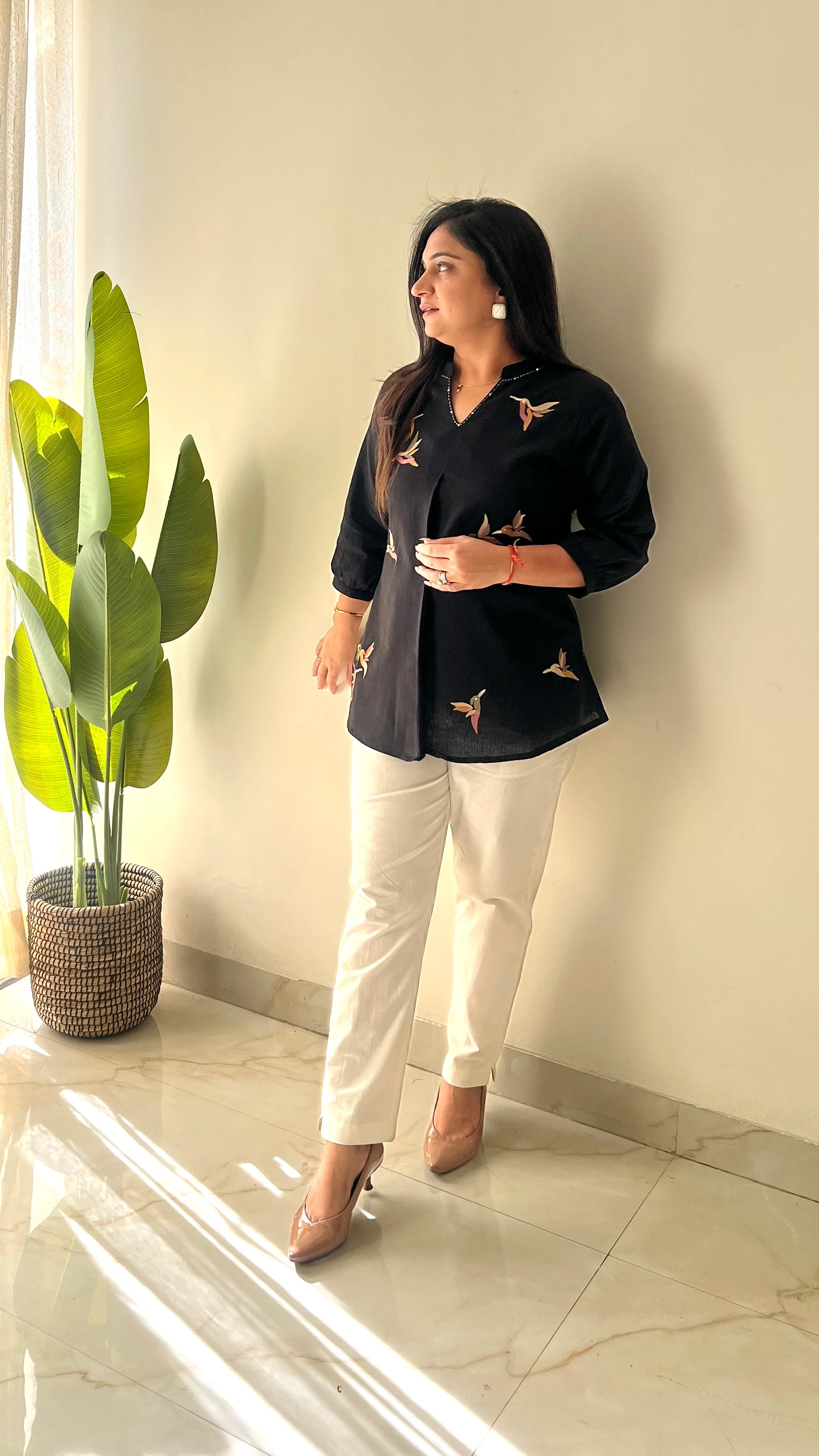 Kashi Cotton Embroidered Short Top - Image 13
