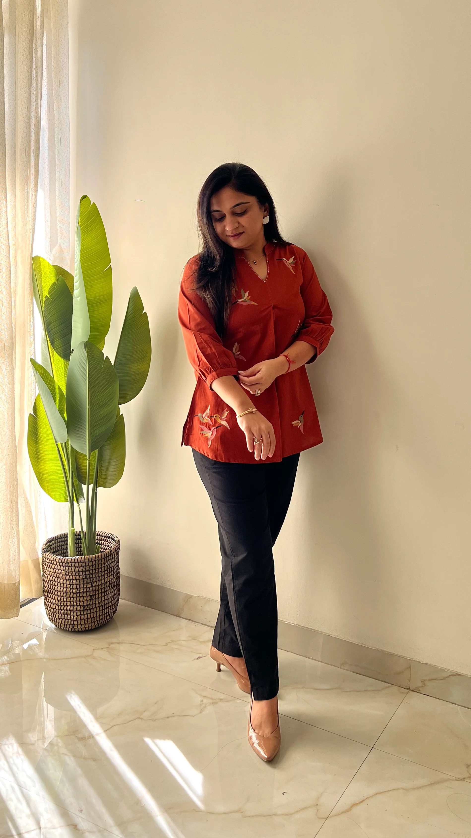 Kashi Cotton Embroidered Short Top - Image 16