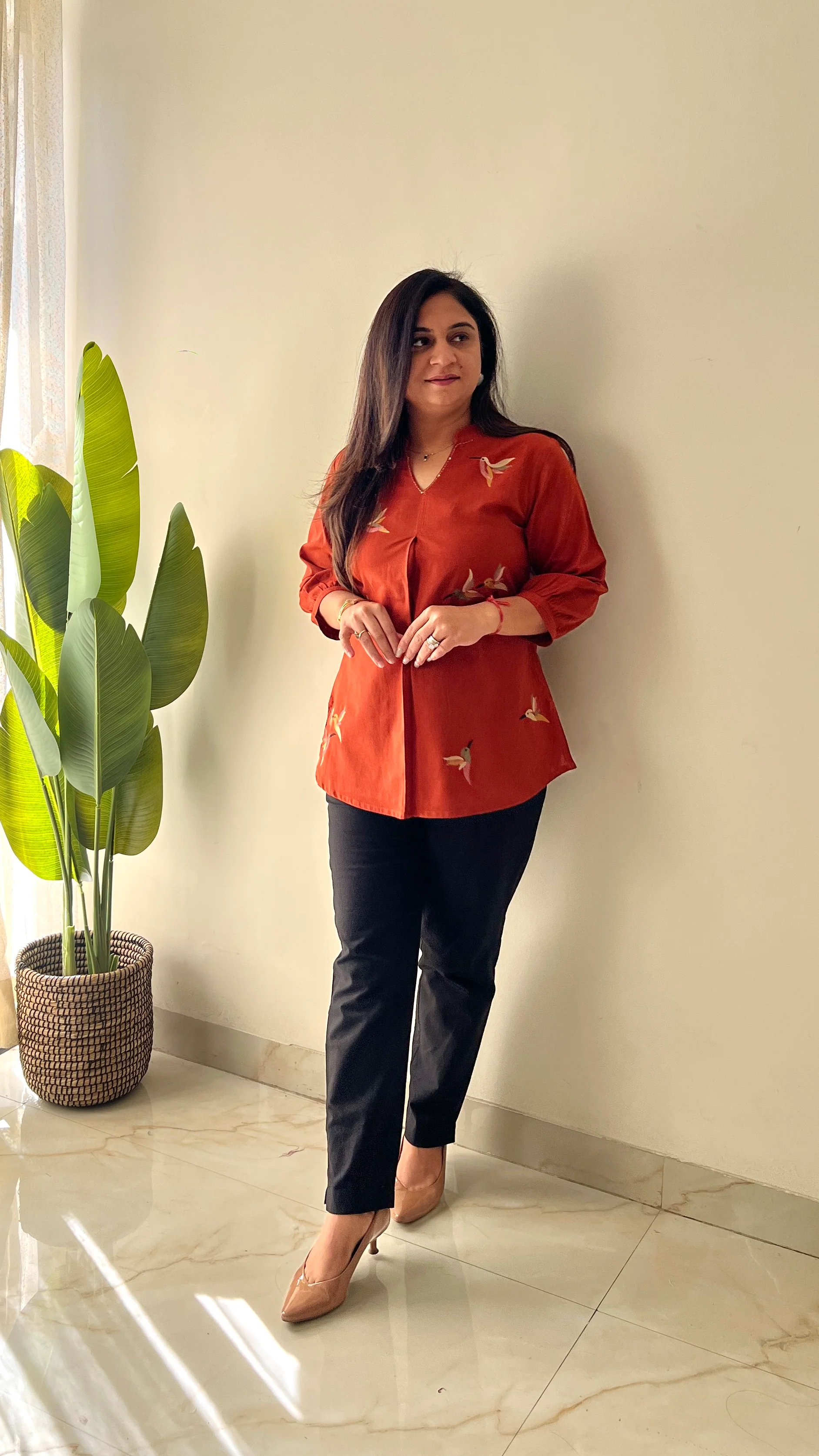 Kashi Cotton Embroidered Short Top - Image 19