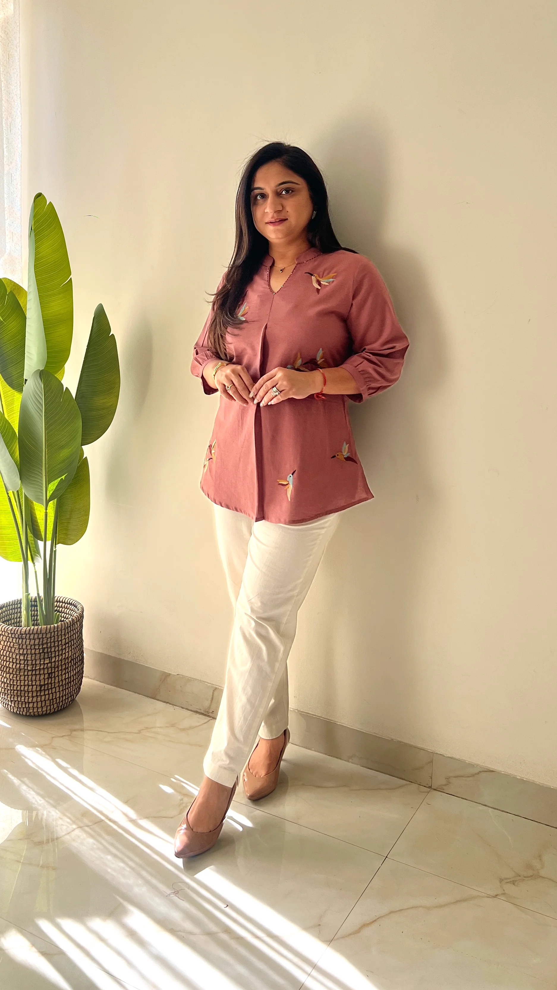 Kashi Cotton Embroidered Short Top - Image 6